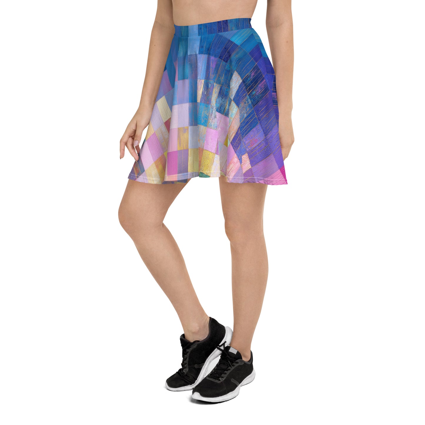 Abstract Squares - Skater Skirt