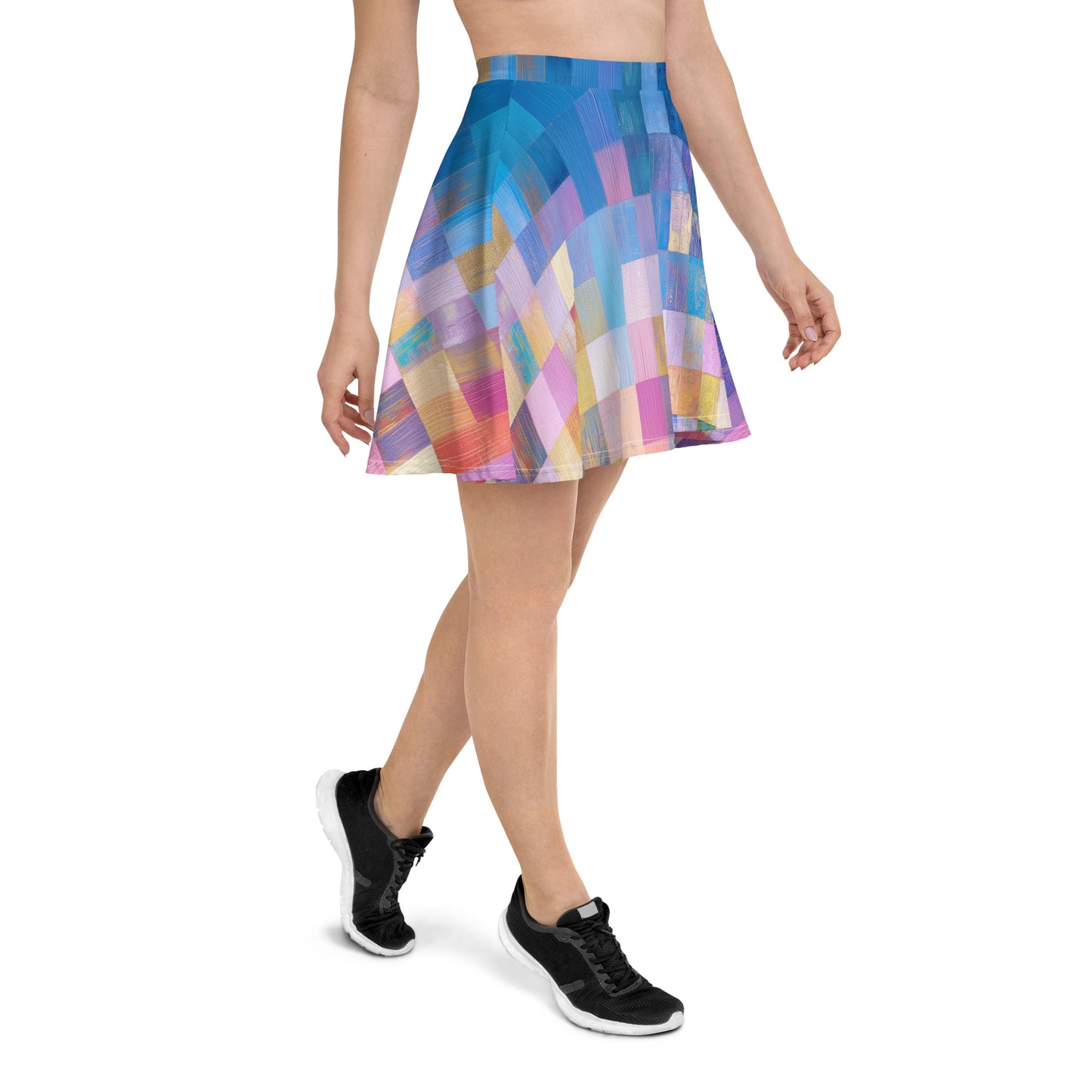 Abstract Squares - Skater Skirt