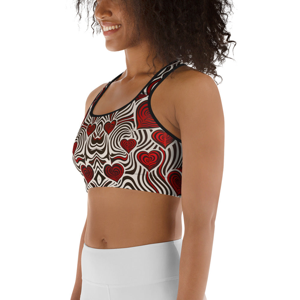 Hearts and Stripes - Sports bra