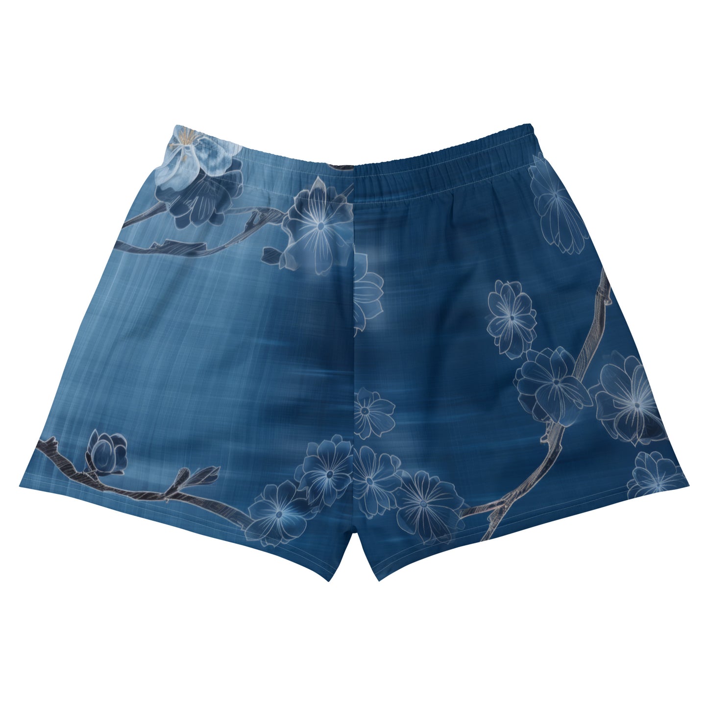 Sashiko White Lotus - Unisex Athletic Shorts