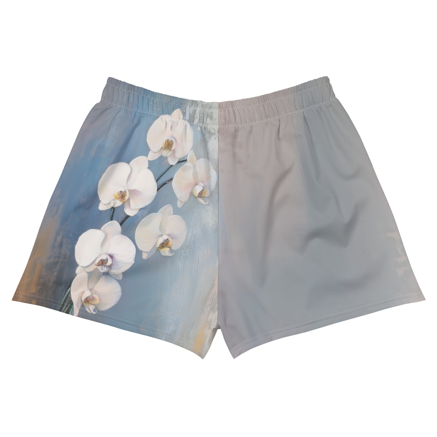 Impressionist White Orchids - Unisex Athletic Shorts