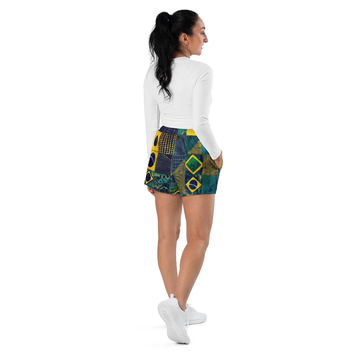 Sashiko Brazil - Unisex Athletic Shorts