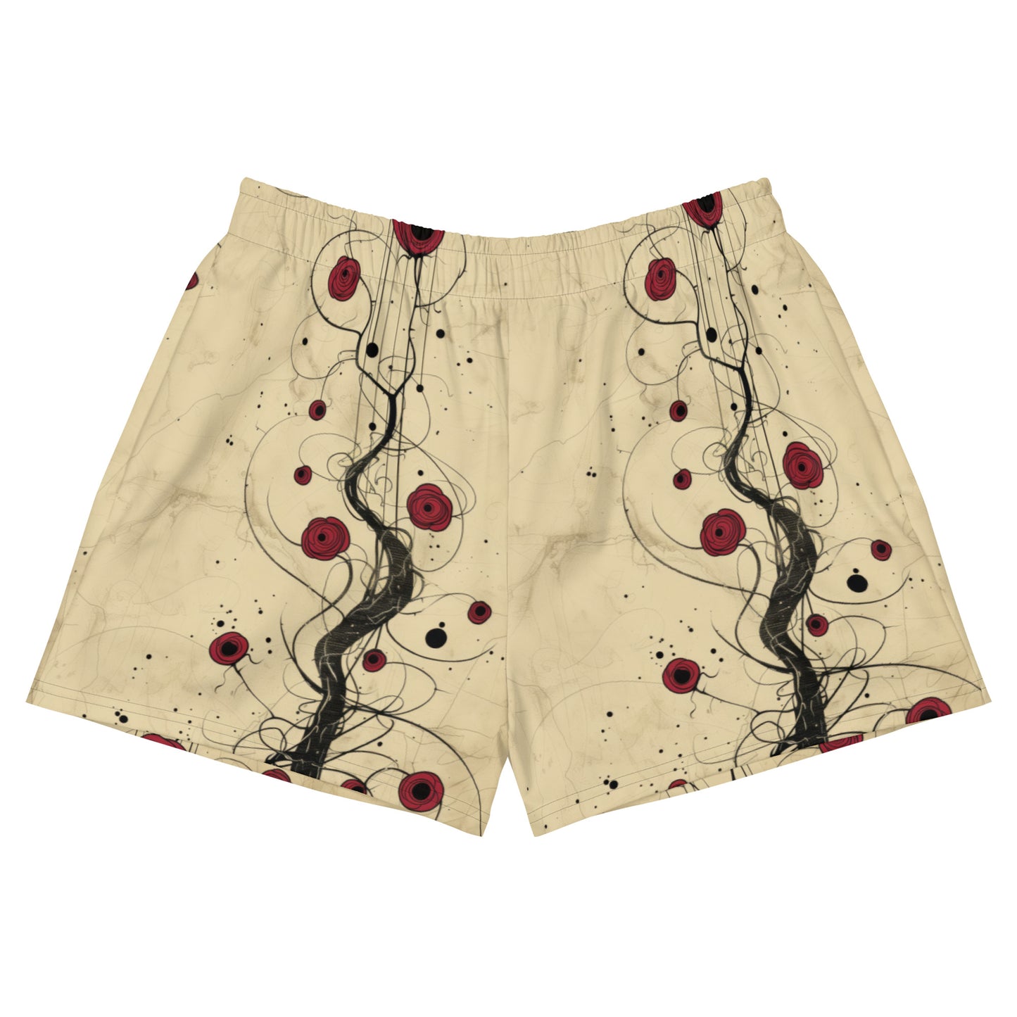 Rosettes on Branch - Unisex Athletic Shorts