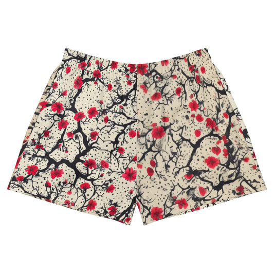 Rouge Blossoms - Unisex Athletic Shorts