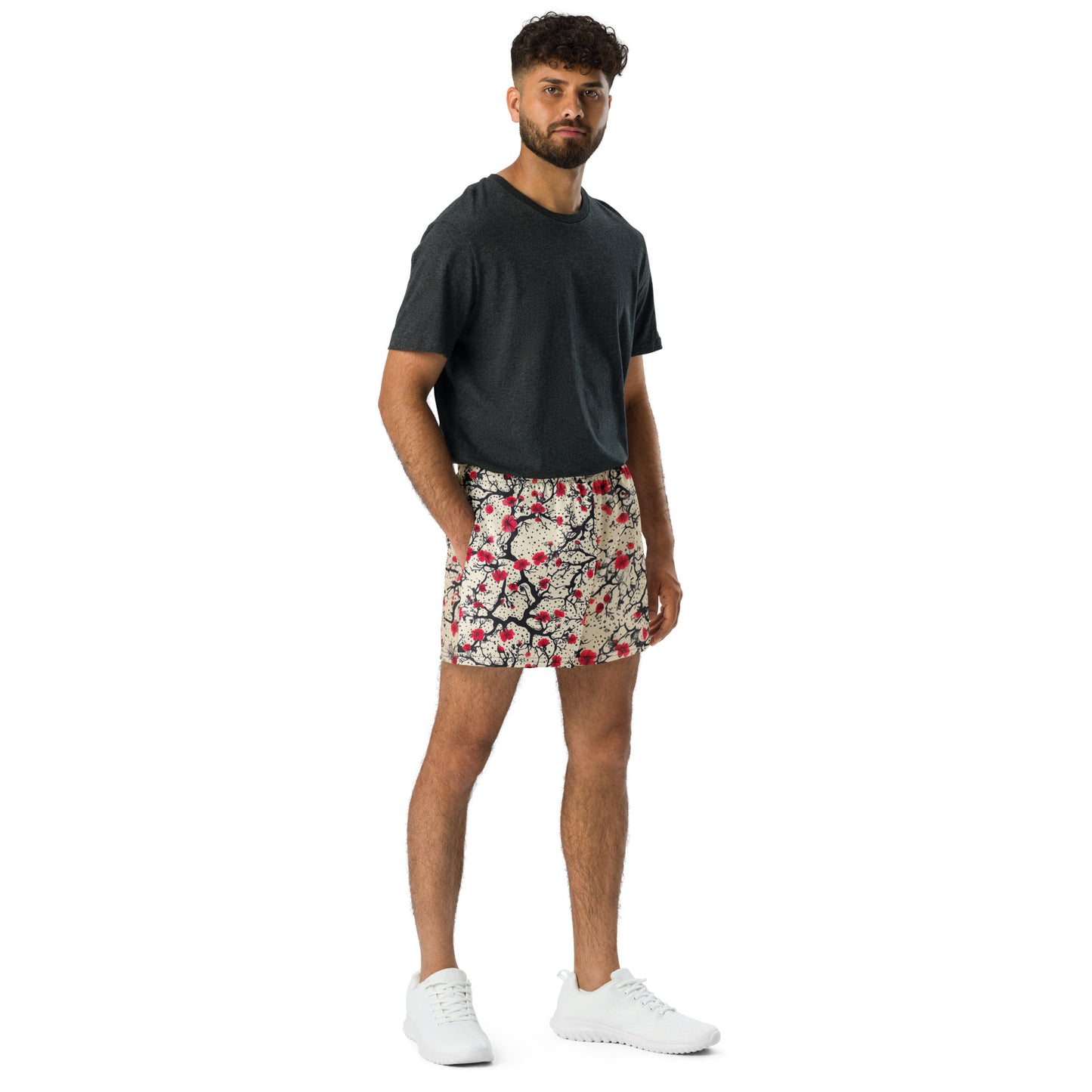 Rouge Blossoms - Unisex Athletic Shorts