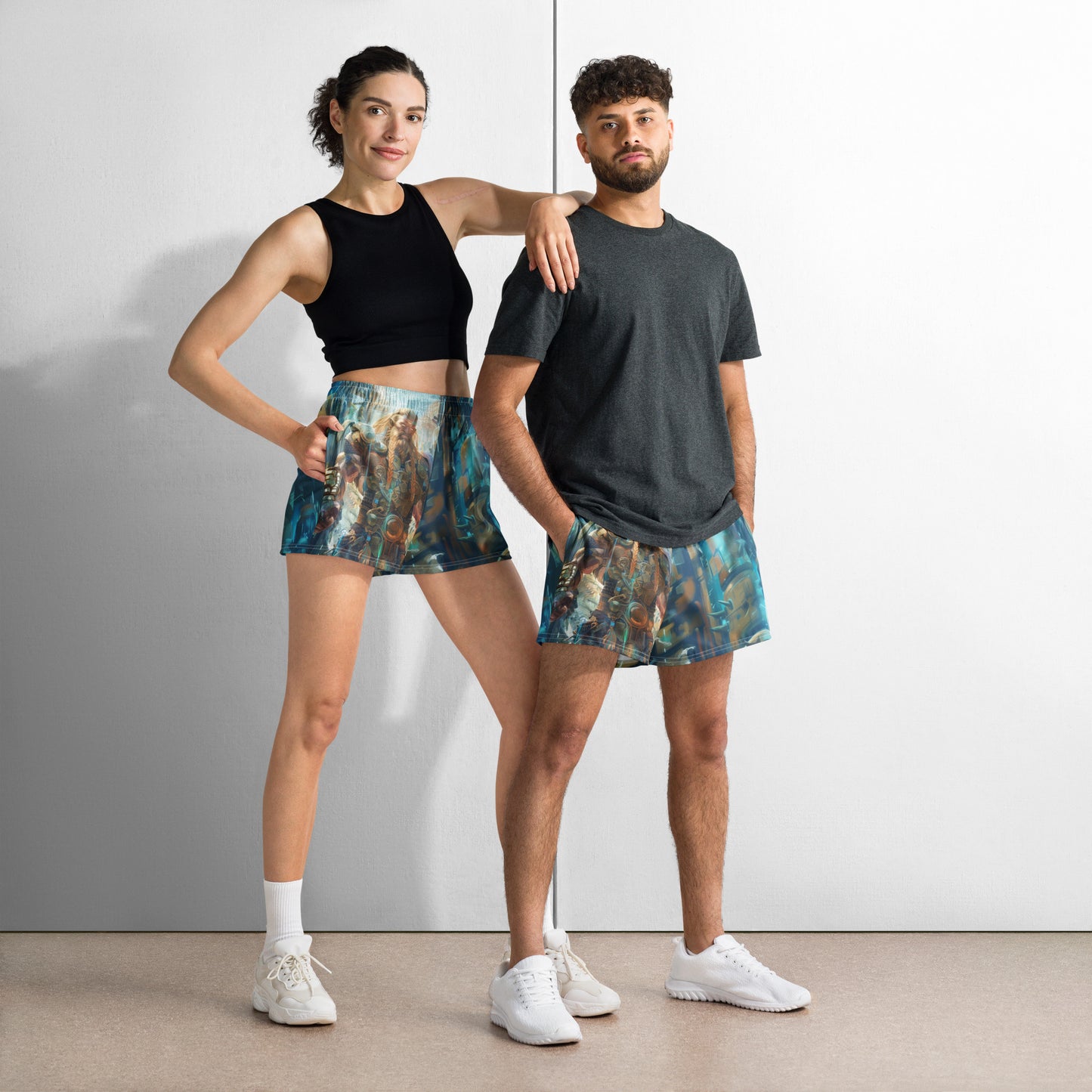 Cyberpunk Viking - Unisex Athletic Shorts