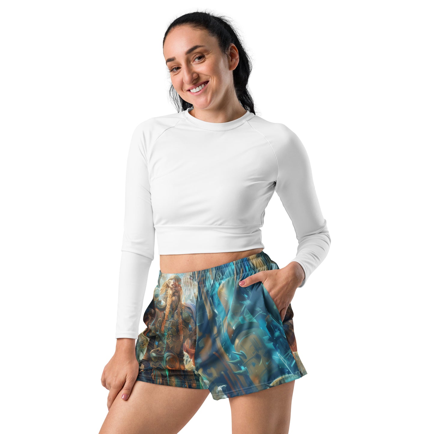 Cyberpunk Viking - Unisex Athletic Shorts