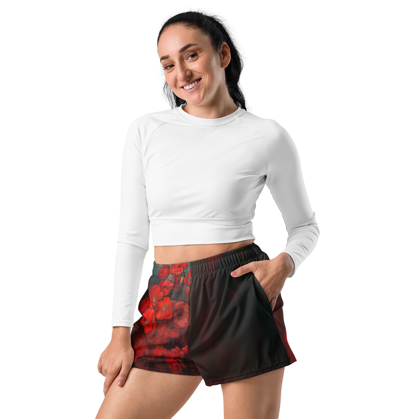 Las Rosas Rojas - Unisex Athletic Shorts