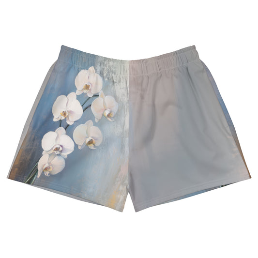 Impressionist White Orchids - Unisex Athletic Shorts