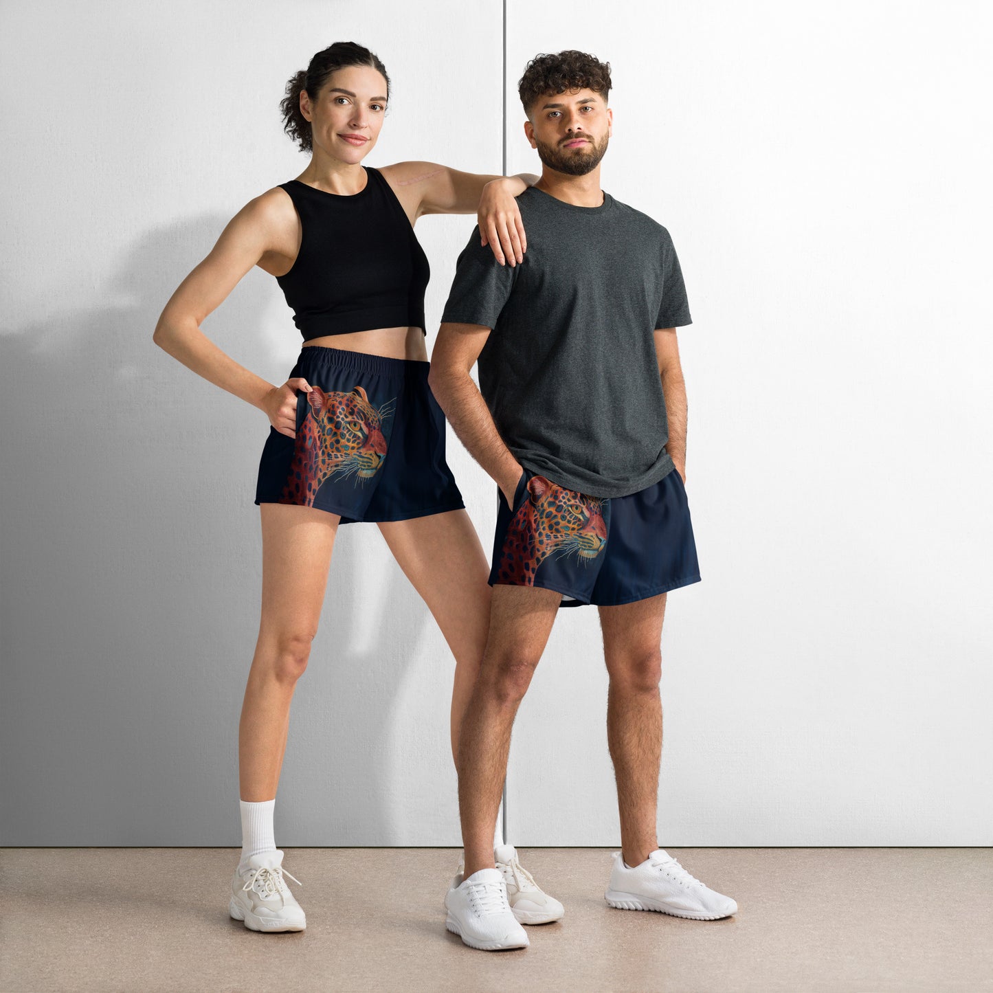 Sashiko Tiger - Unisex Athletic Shorts