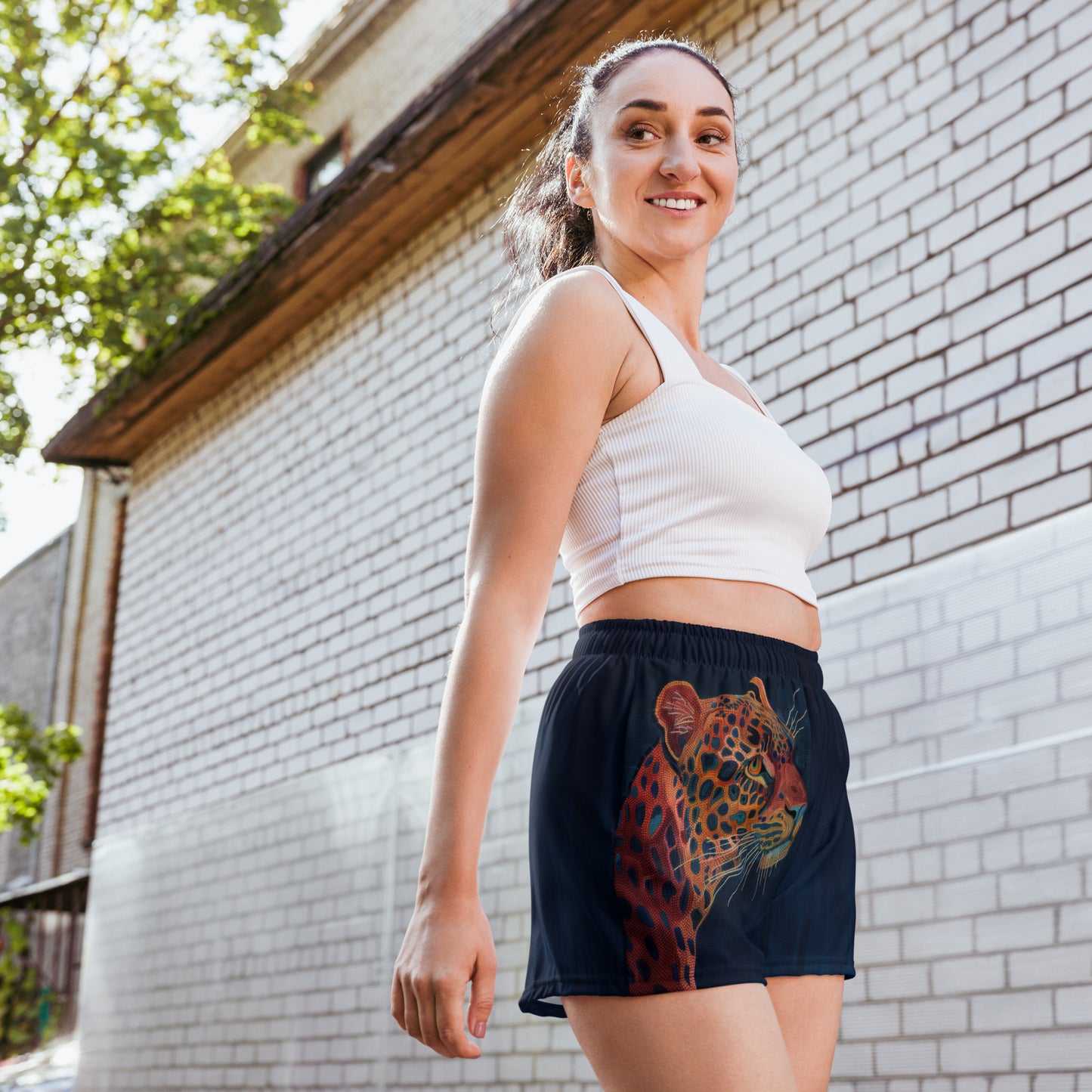 Sashiko Tiger - Unisex Athletic Shorts