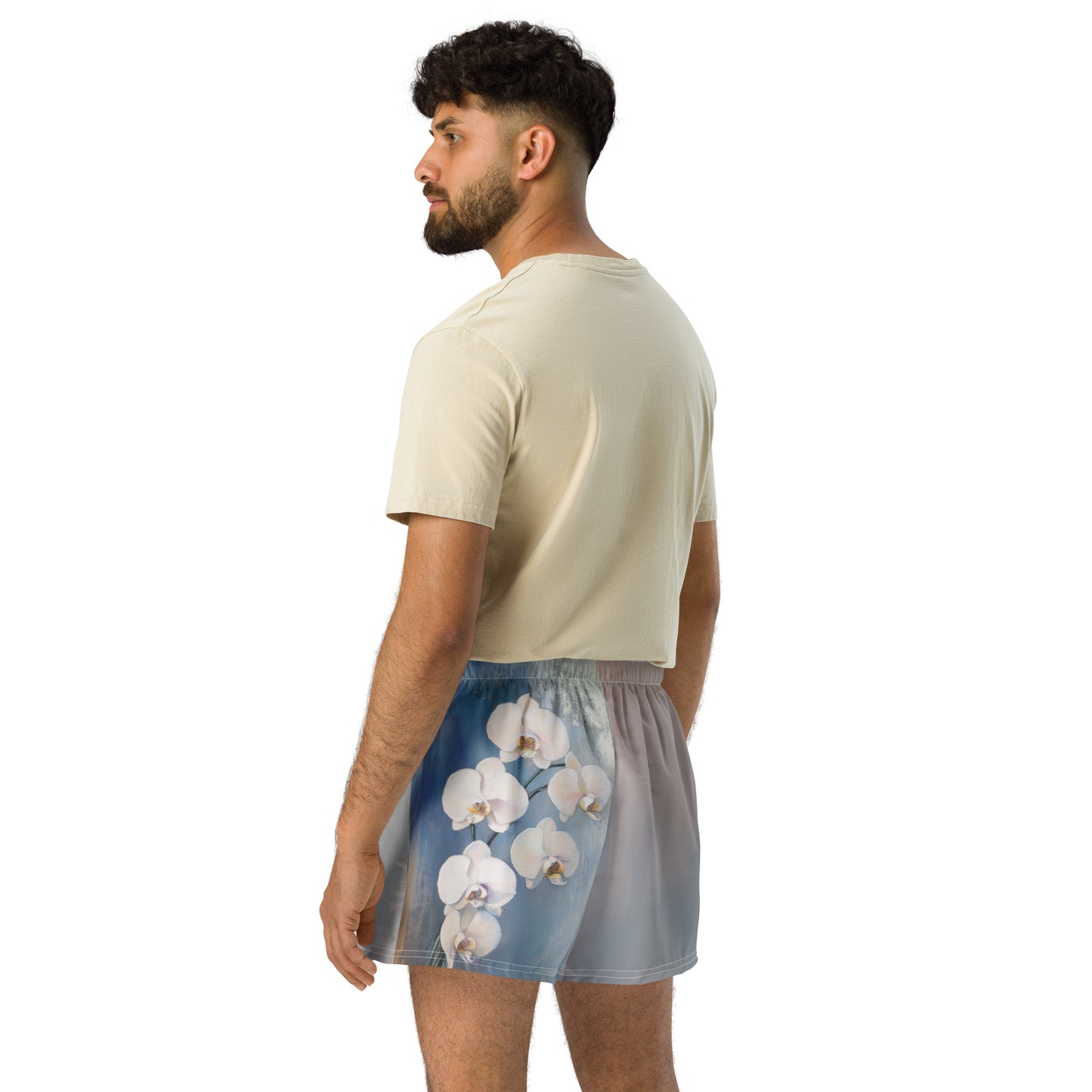 Impressionist White Orchids - Unisex Athletic Shorts