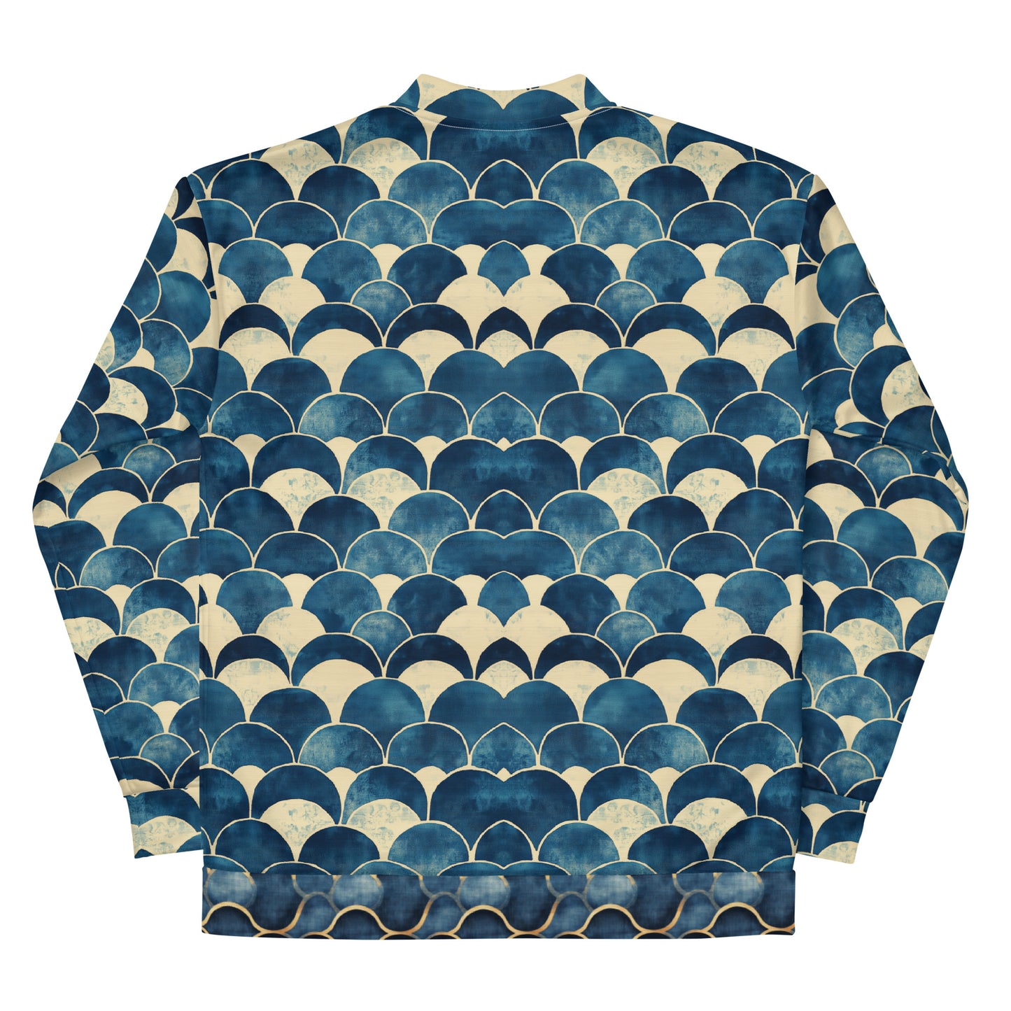 Sashiko Turquoise - Unisex Bomber Jacket