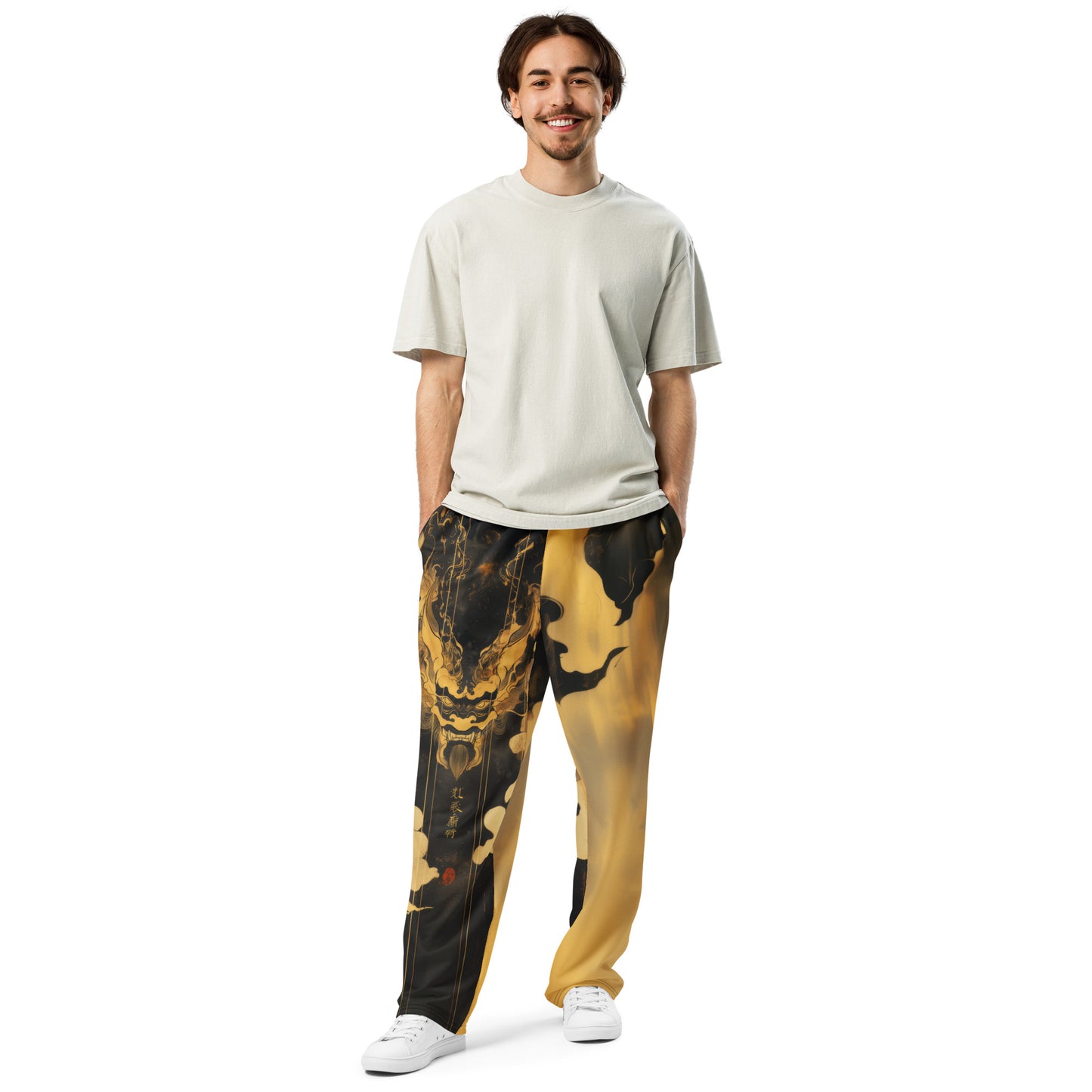 Dragon Mask - Wide-leg joggers