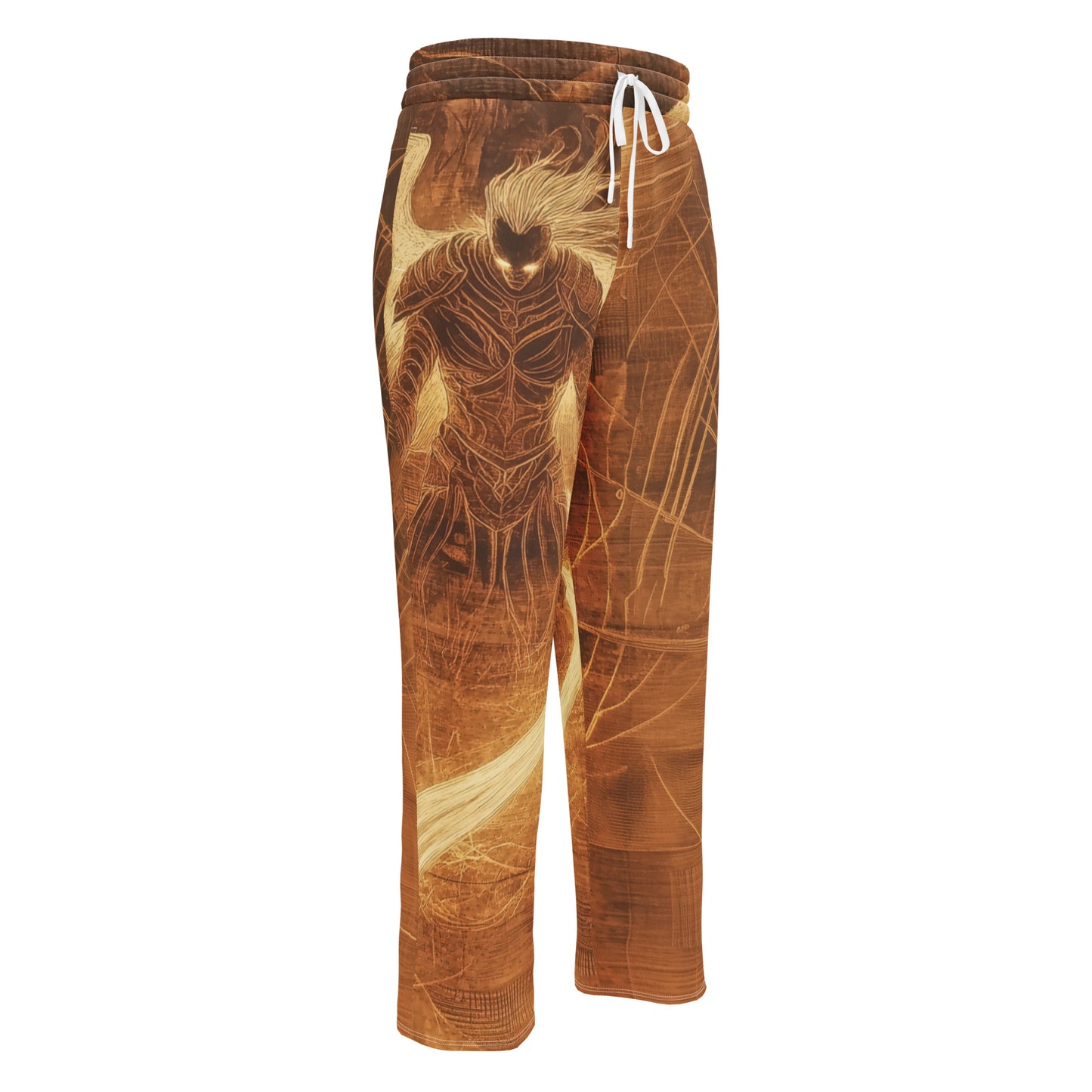 Angel Engraved on Wood - Wide-leg joggers