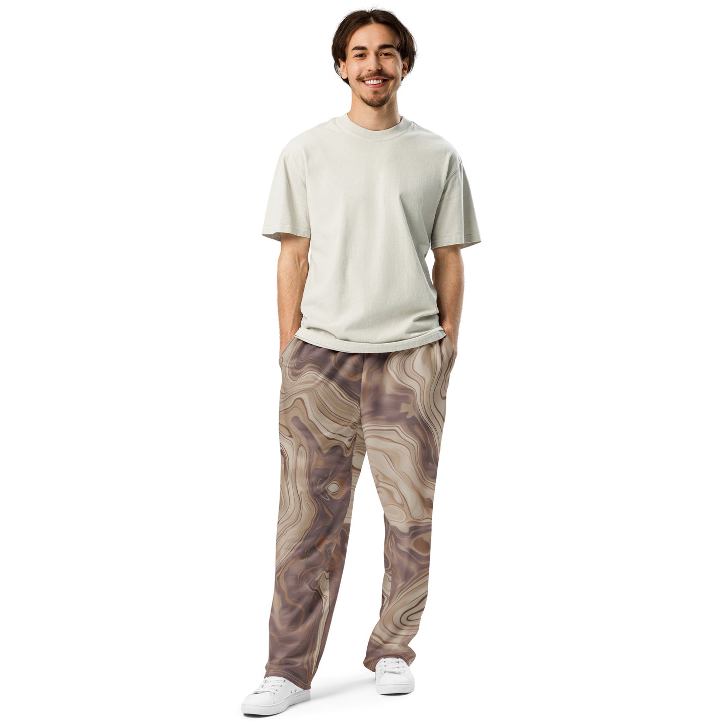 Marble Wood - Wide-leg joggers