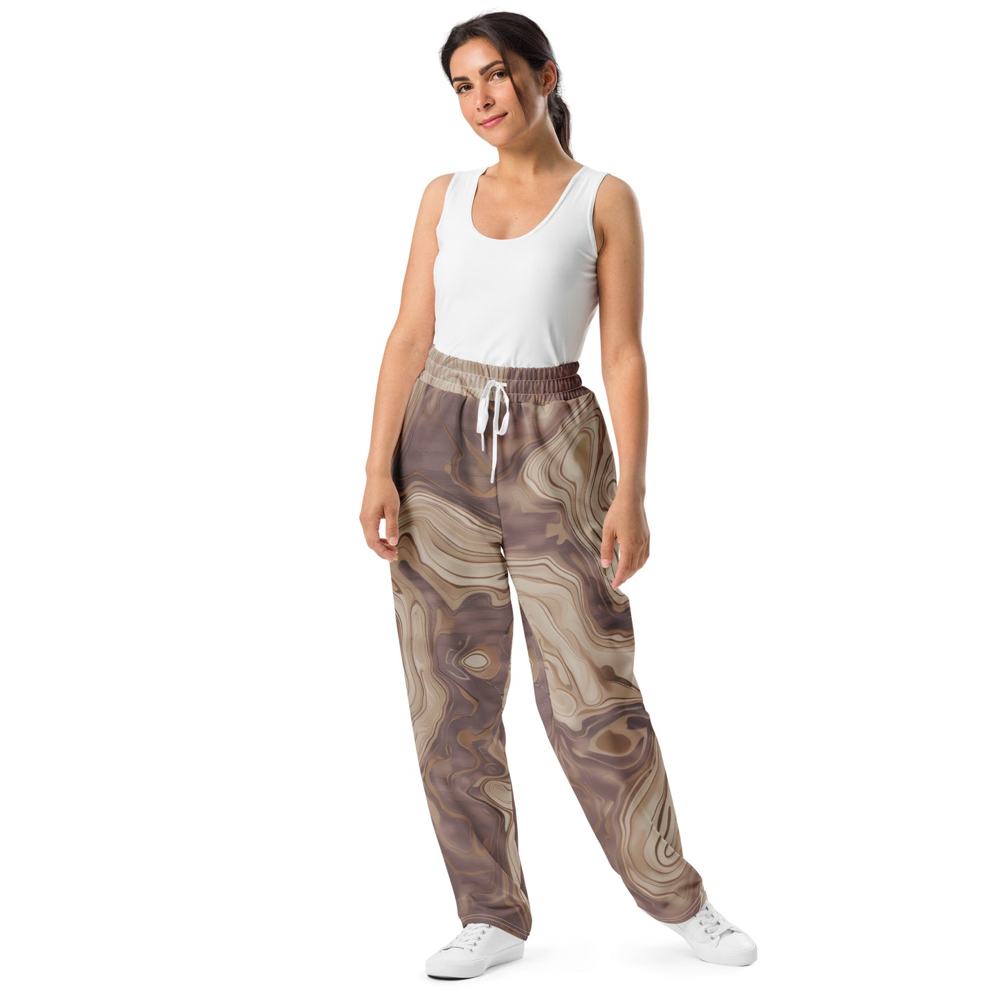 Marble Wood - Wide-leg joggers