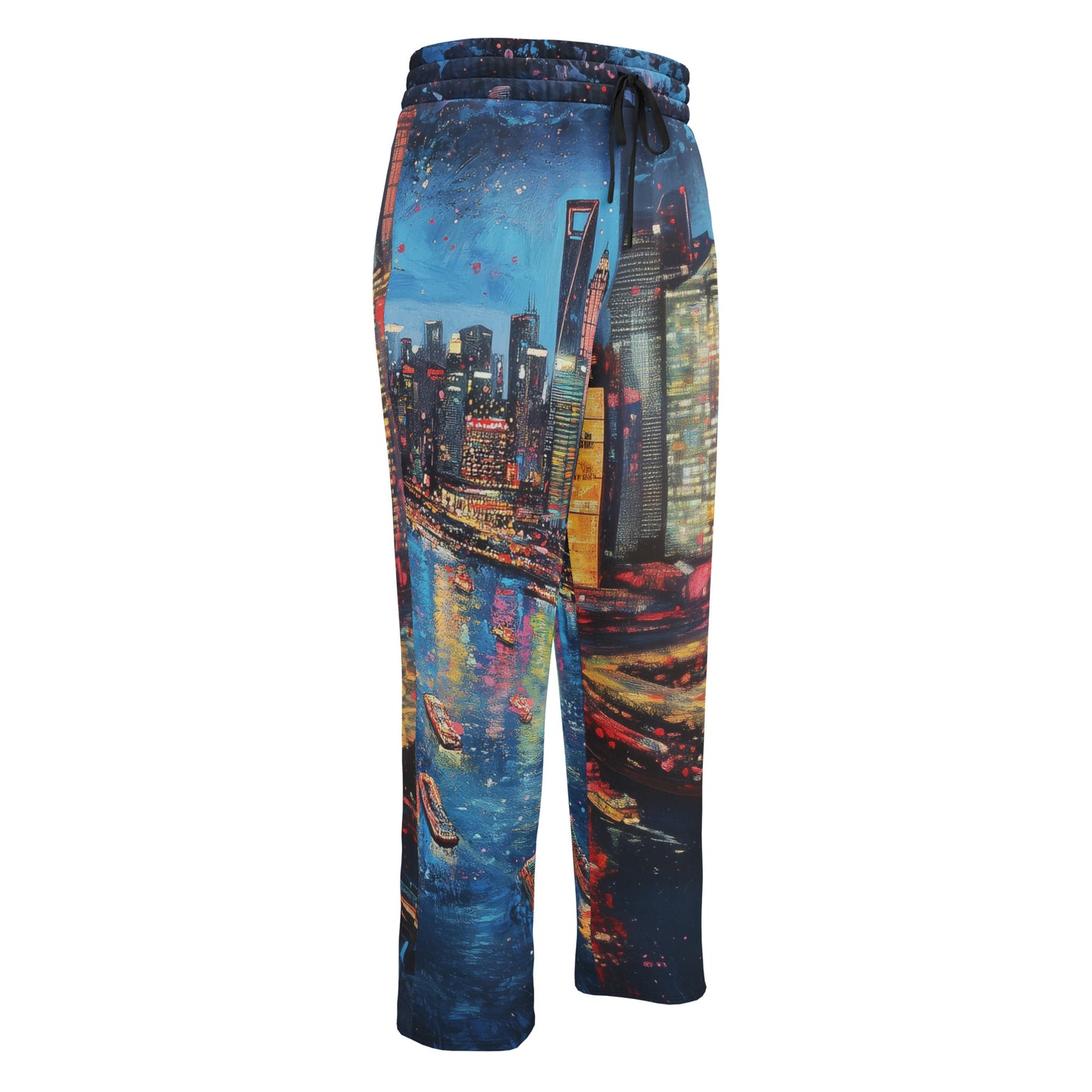 Shanghai’s Skyline - Wide-leg joggers