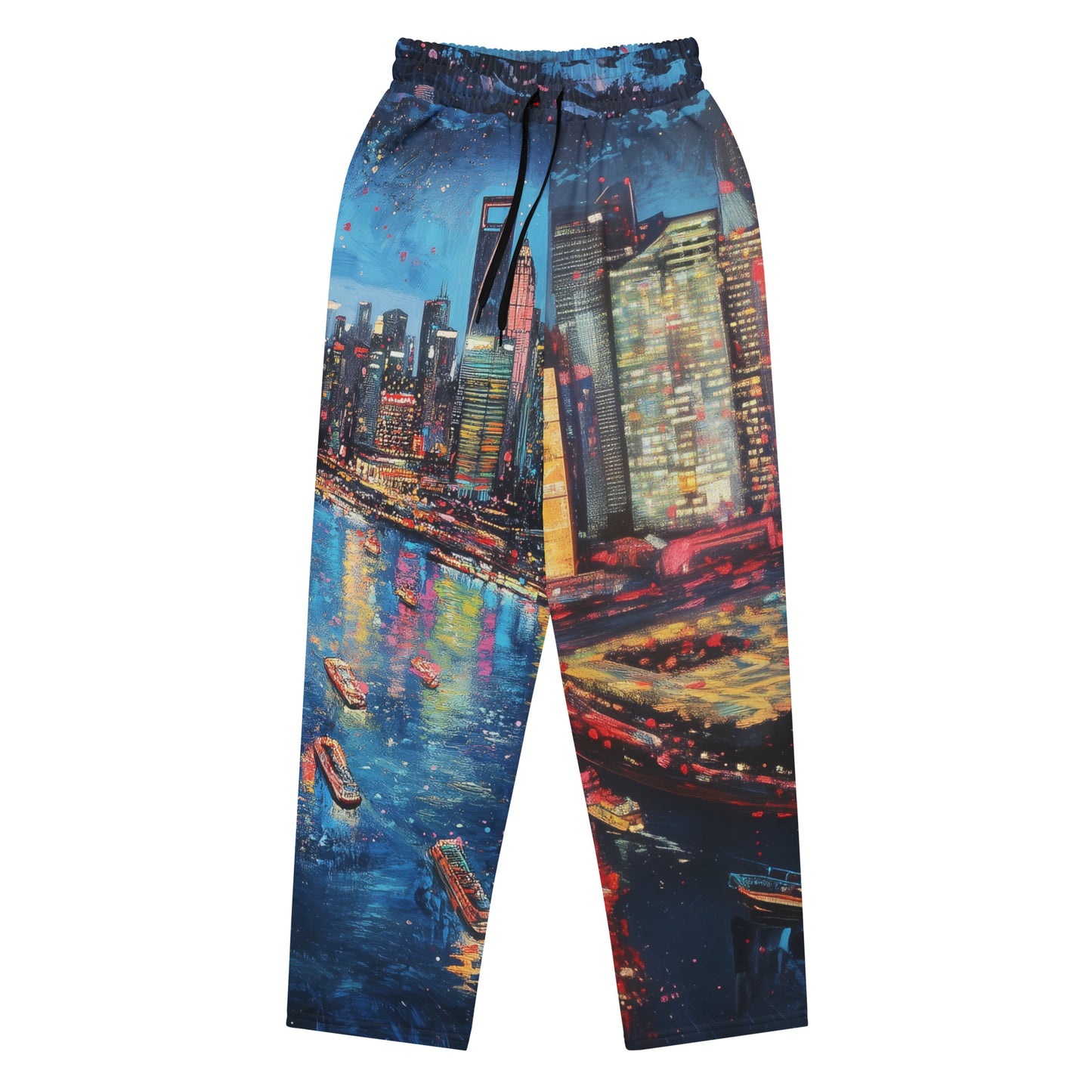 Shanghai’s Skyline - Wide-leg joggers