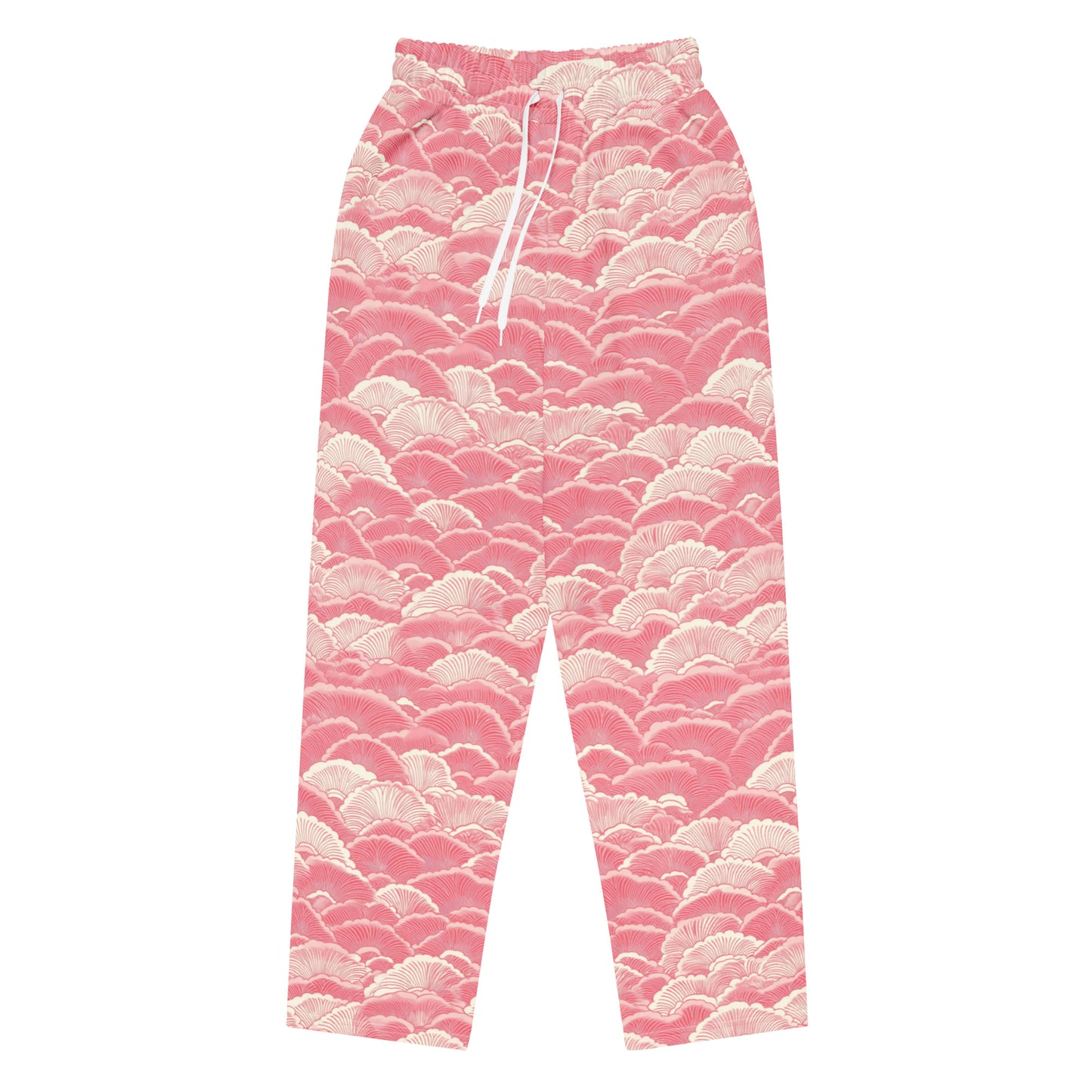 Light Pink Sashiko - Wide-leg joggers