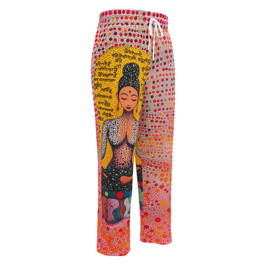 Yoga Faux Sanskrit moda 2 - Wide-leg joggers