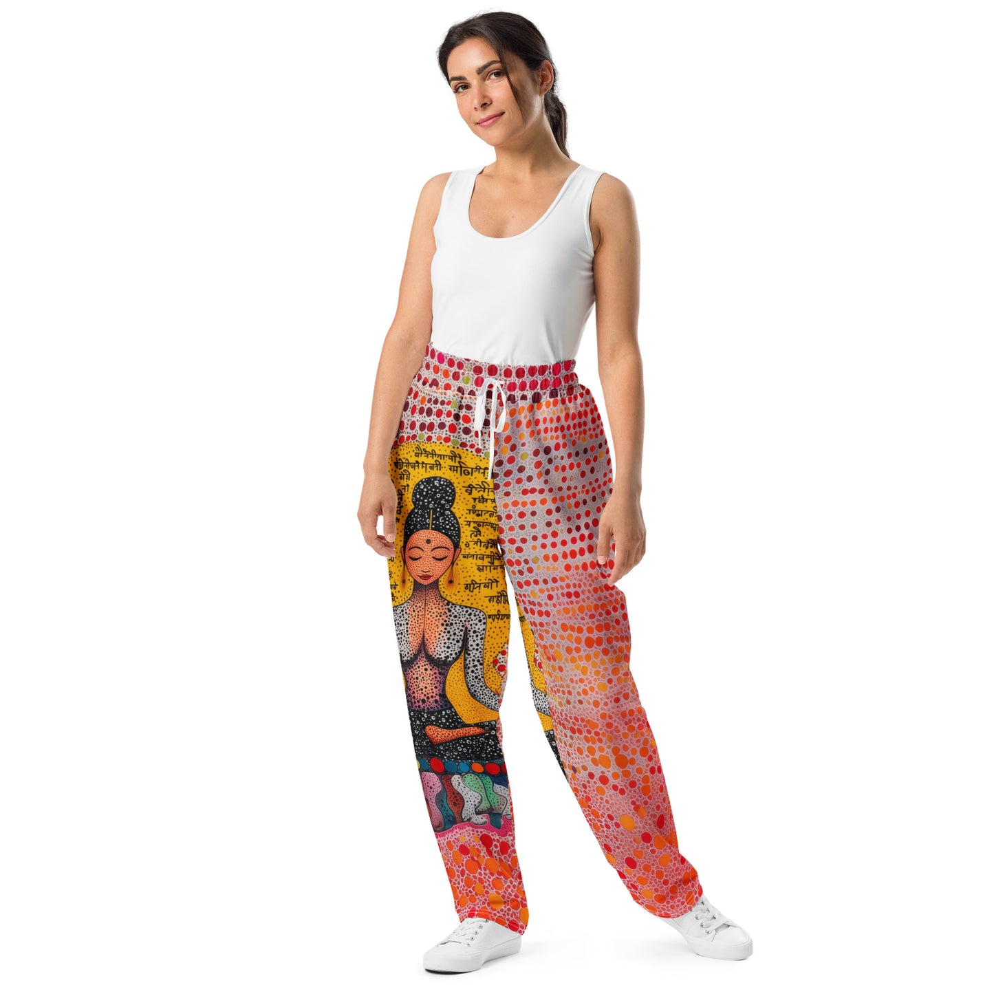 Yoga Faux Sanskrit moda 2 - Wide-leg joggers