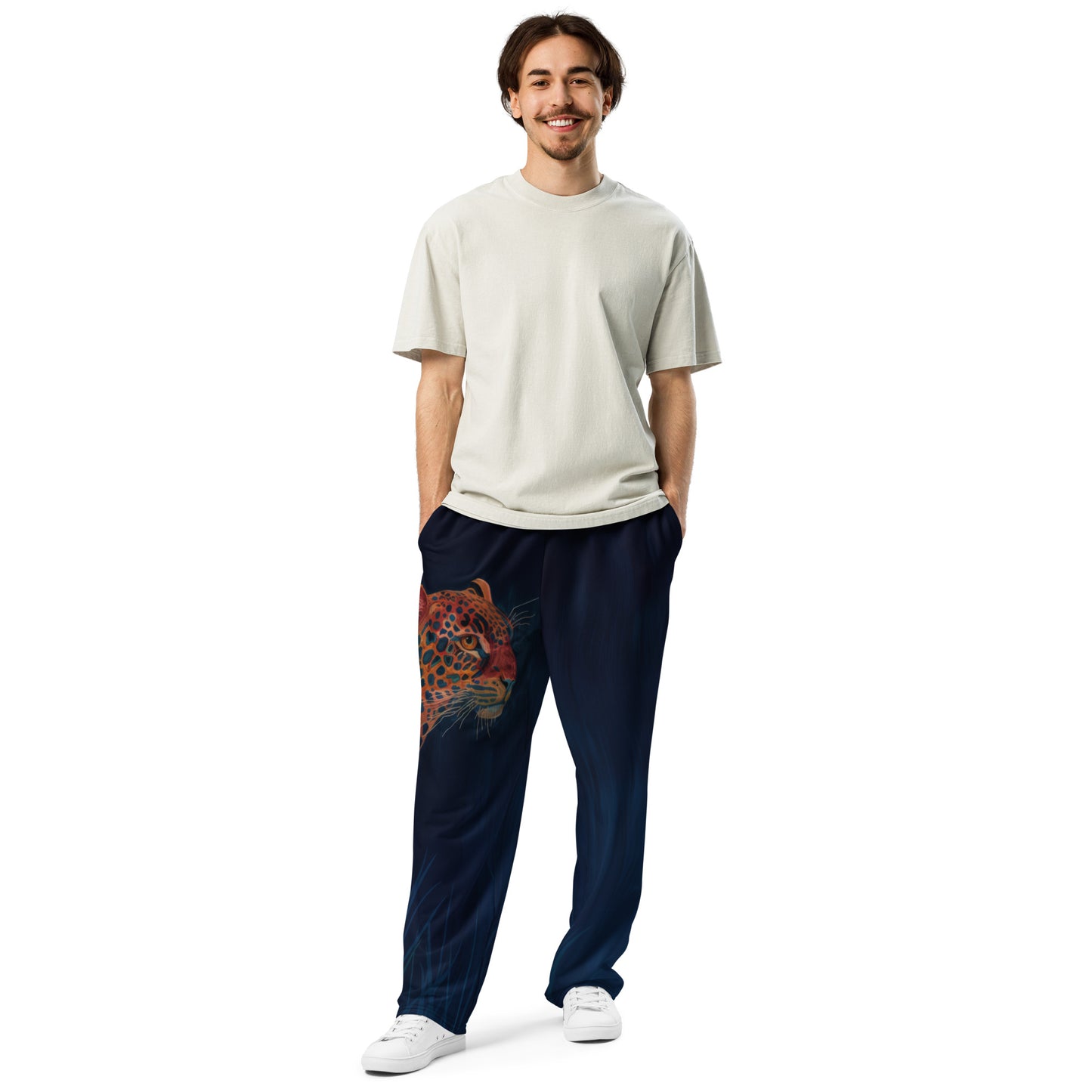 Sashiko Tiger - Wide-leg joggers