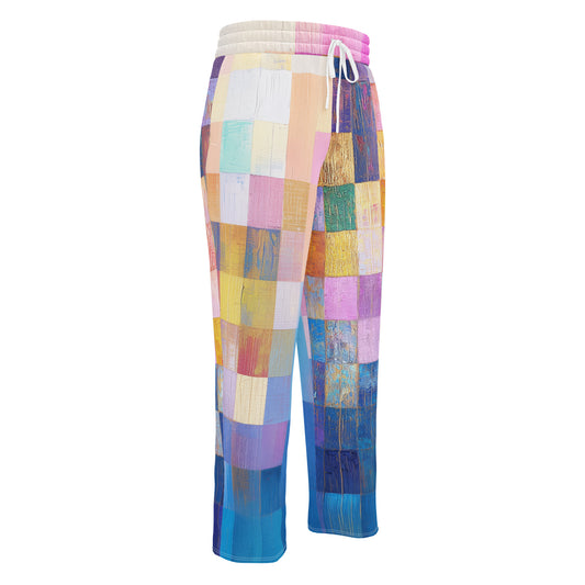 Abstract Squares - Wide-leg joggers