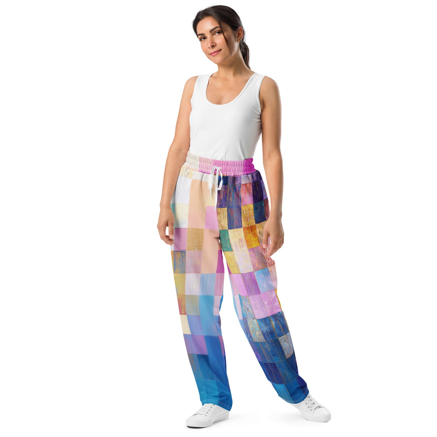 Abstract Squares - Wide-leg joggers