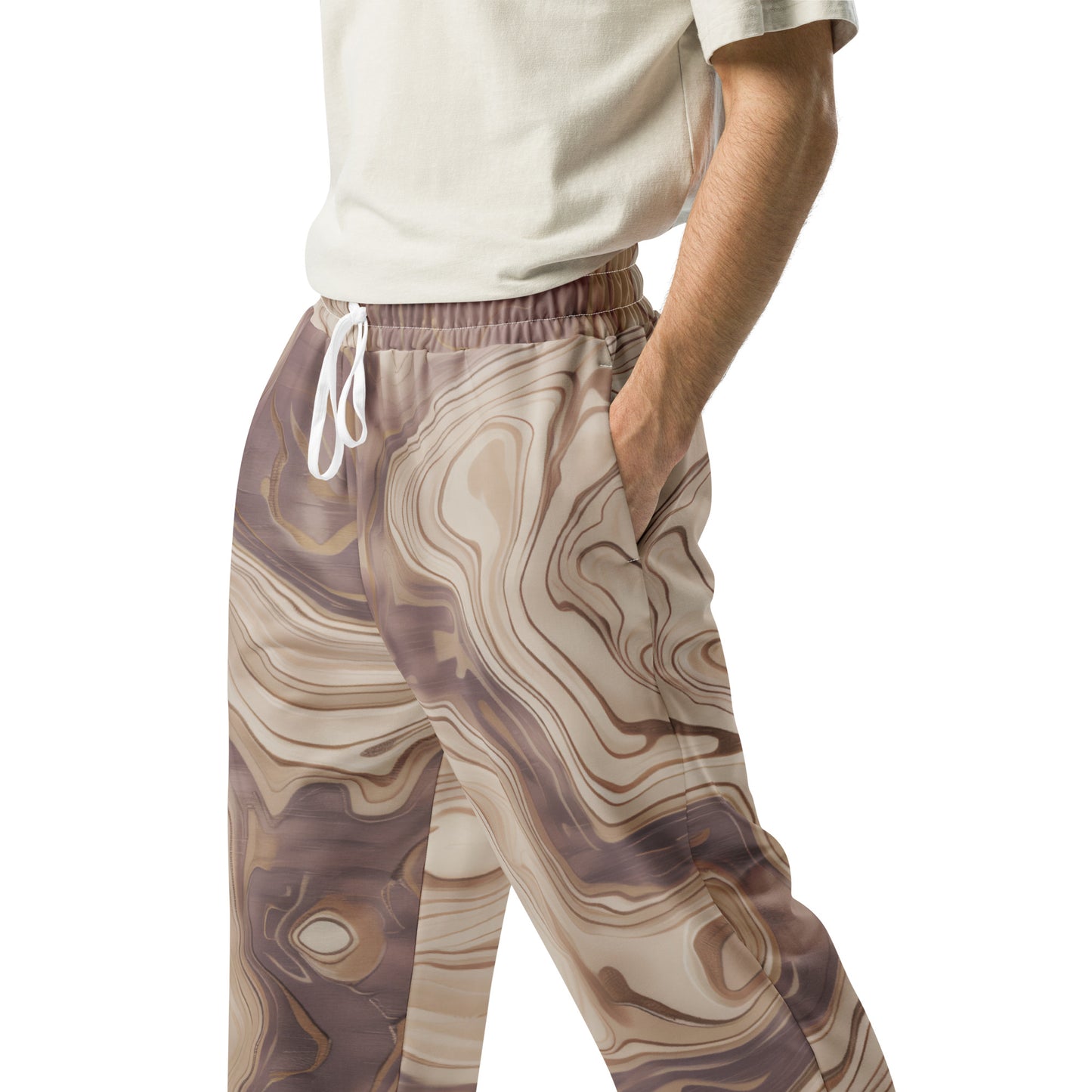 Marble Wood - Wide-leg joggers