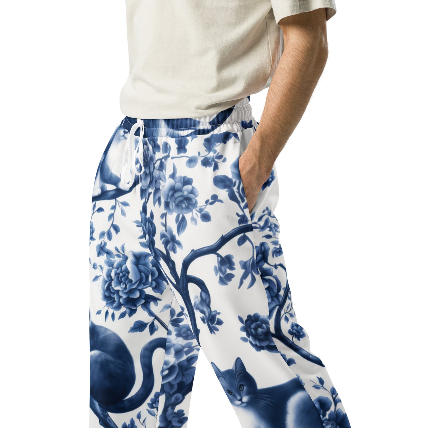 Procyclin Blue Cats - Wide-leg joggers