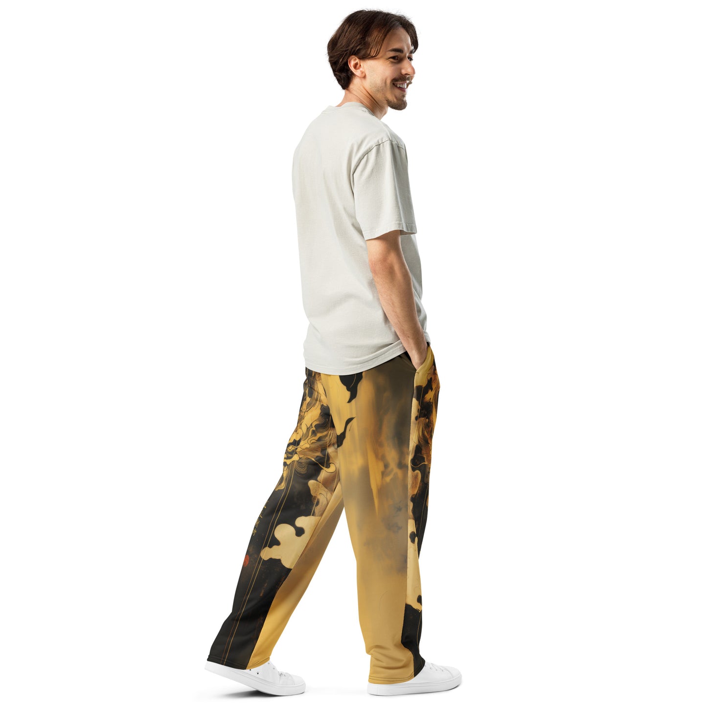 Dragon Mask - Wide-leg joggers