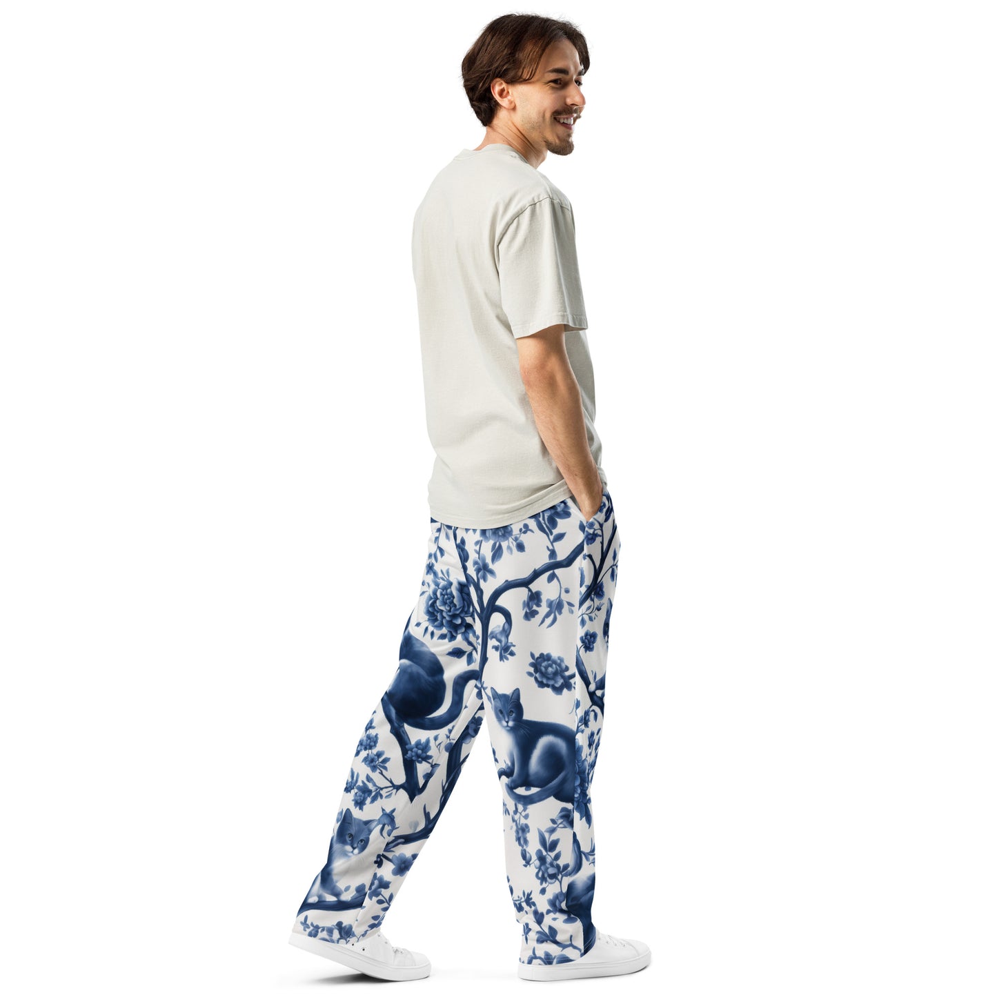 Procyclin Blue Cats - Wide-leg joggers