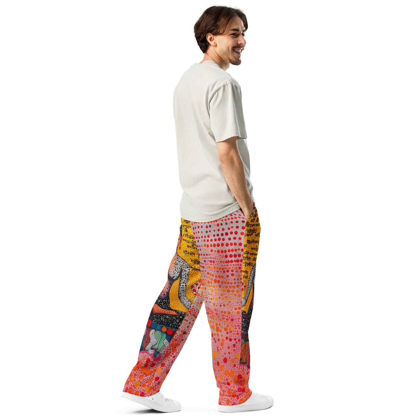 Yoga Faux Sanskrit moda 2 - Wide-leg joggers