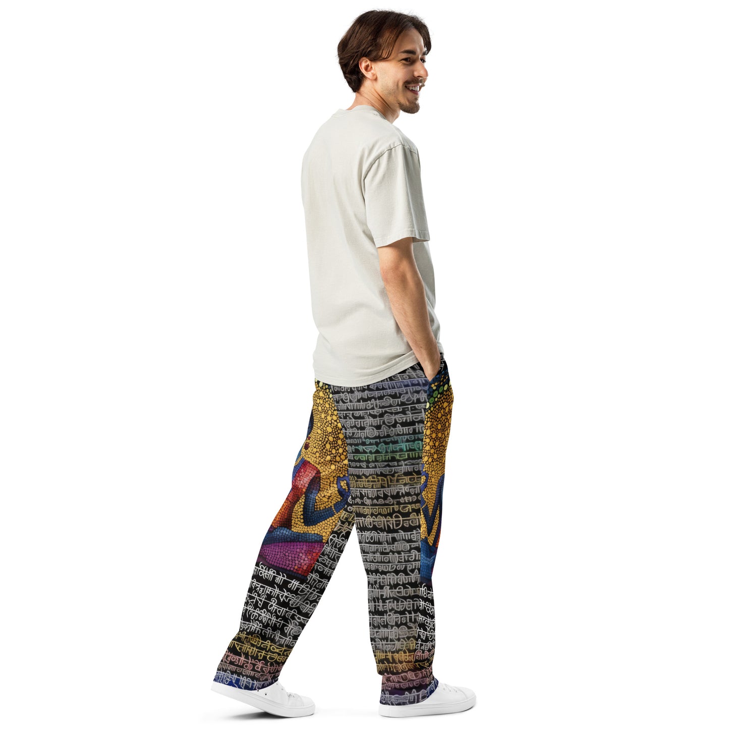 Yoga Faux Sanskrit moda 1 - Wide-leg joggers