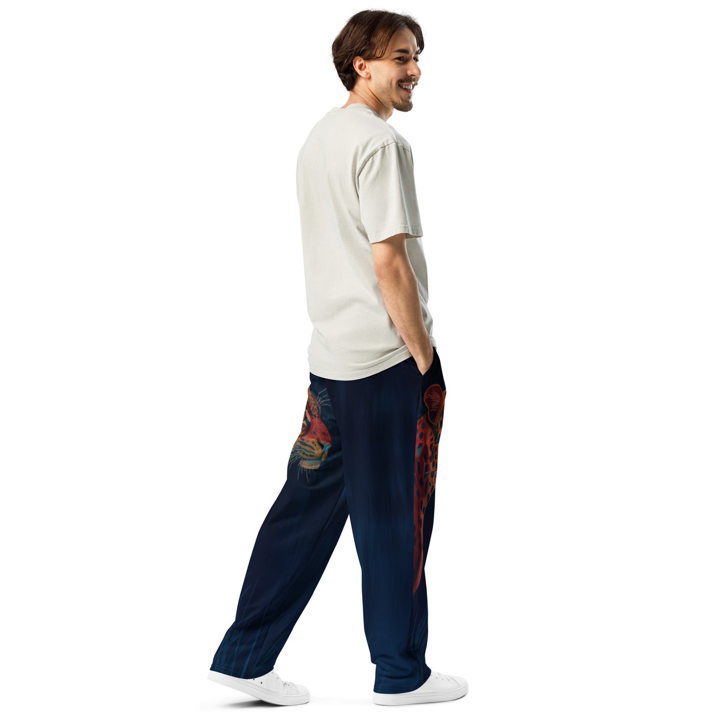 Sashiko Tiger - Wide-leg joggers