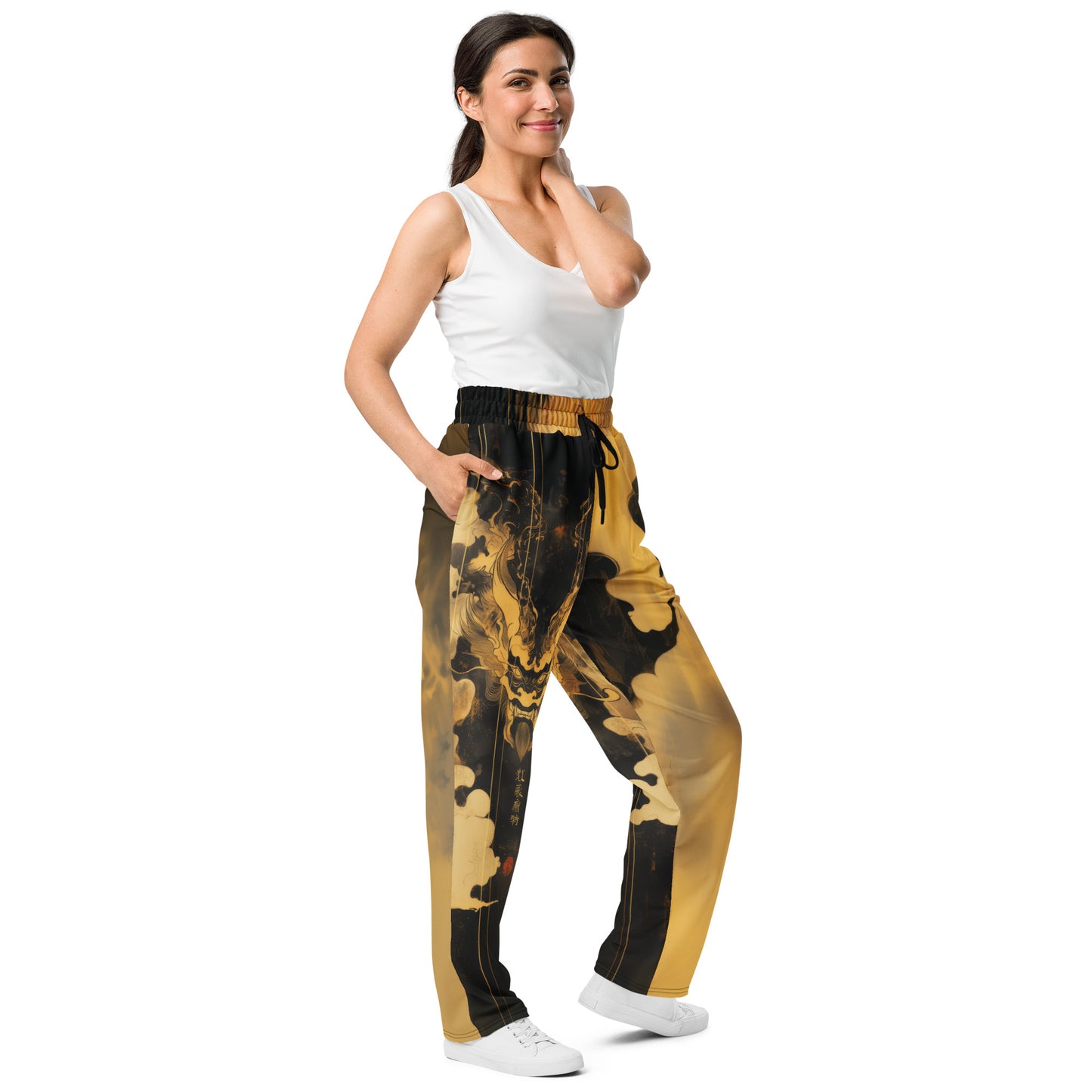 Dragon Mask - Wide-leg joggers