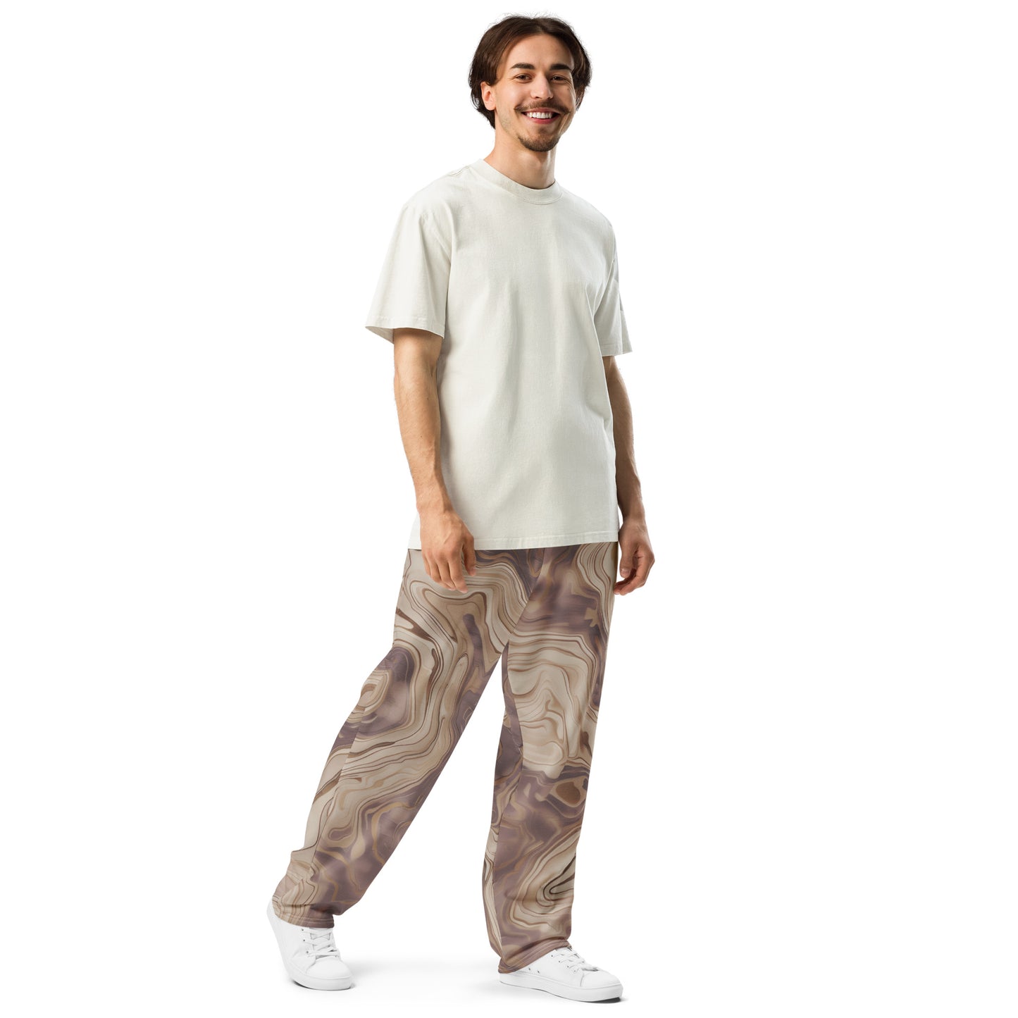 Marble Wood - Wide-leg joggers