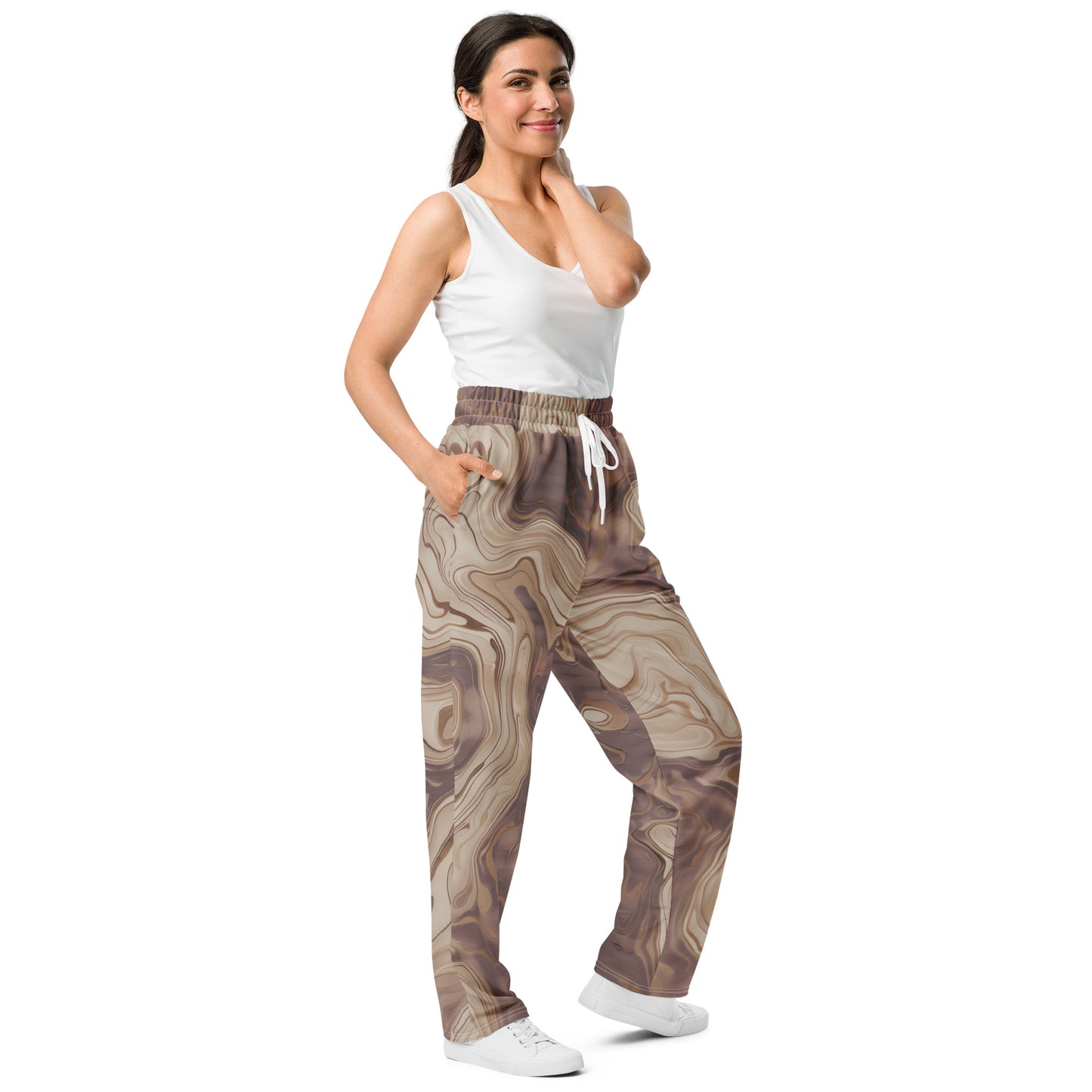 Marble Wood - Wide-leg joggers