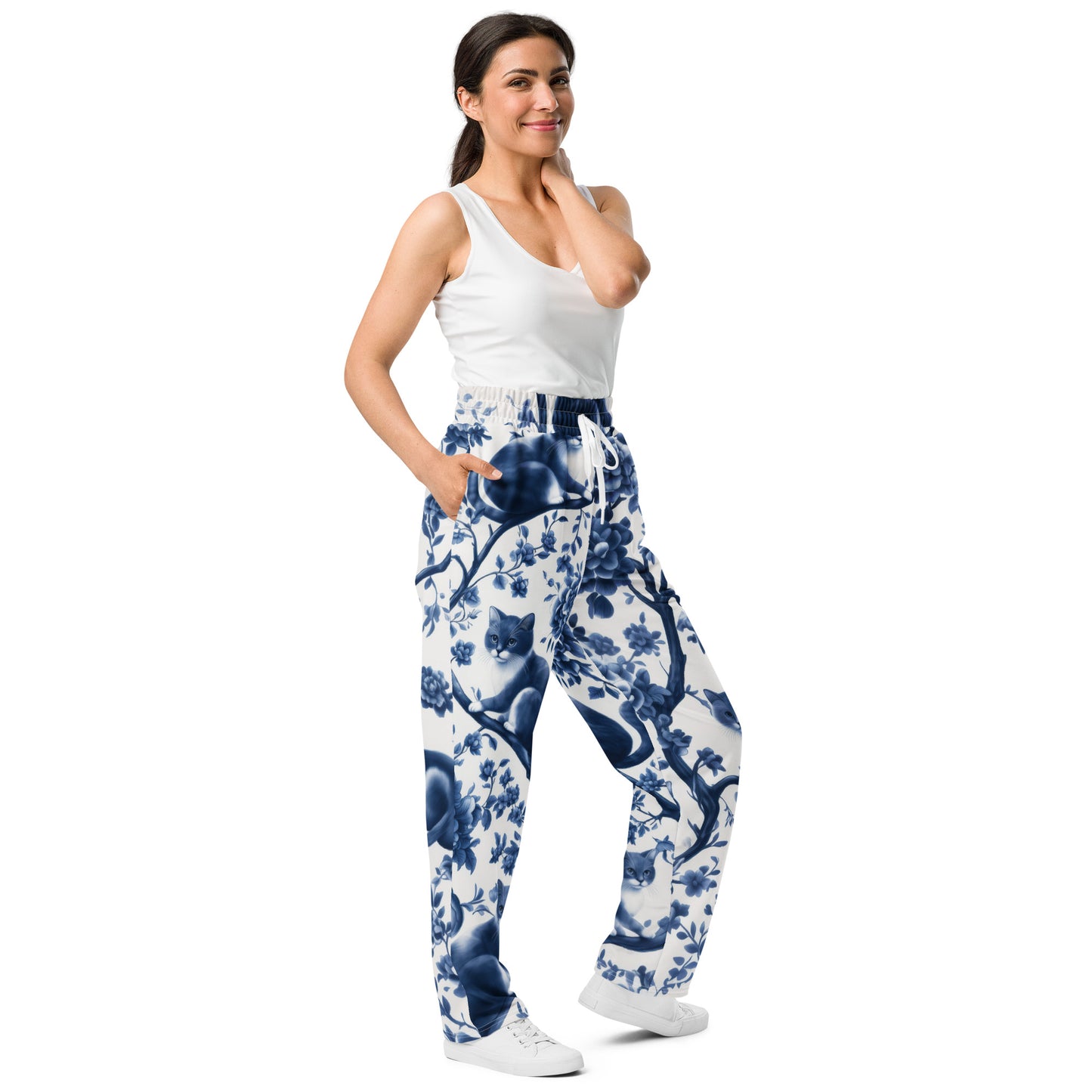 Procyclin Blue Cats - Wide-leg joggers