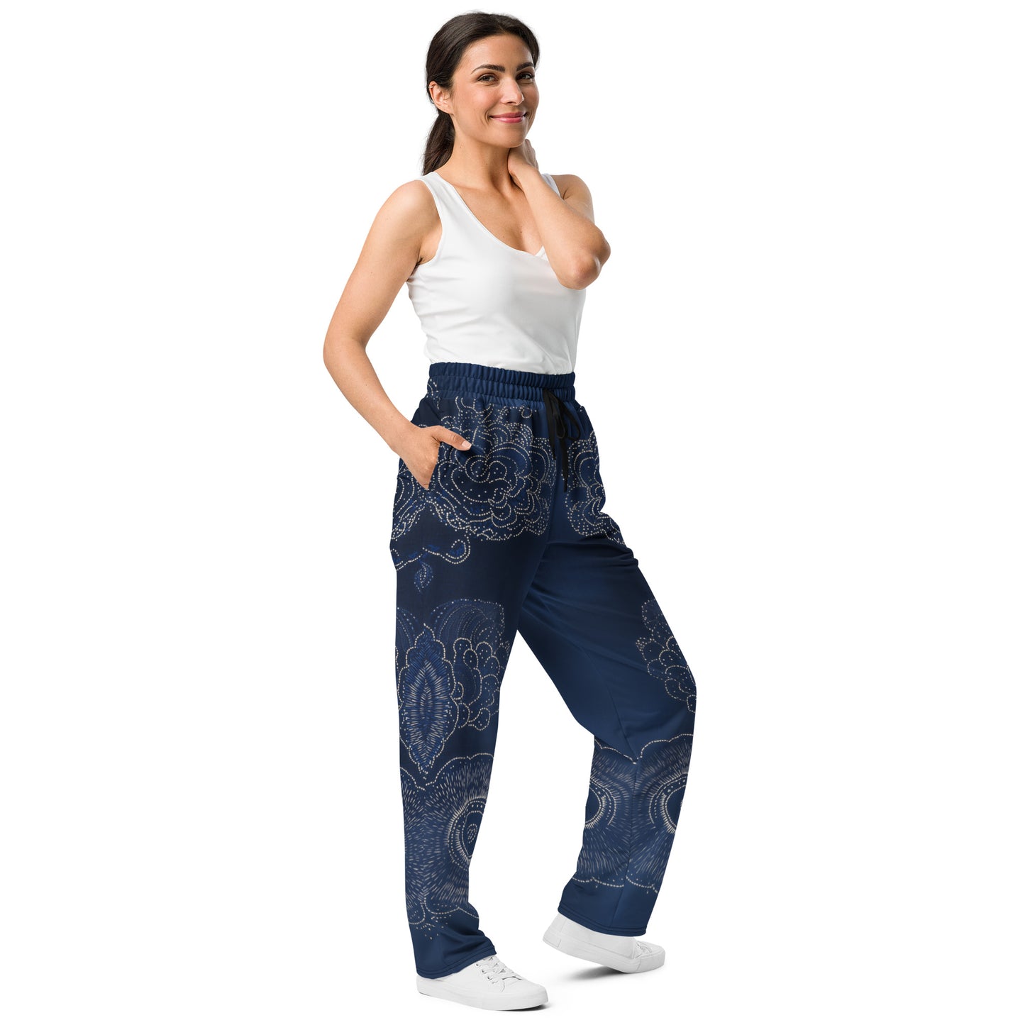 Sashiko Polynesian - Wide-leg joggers