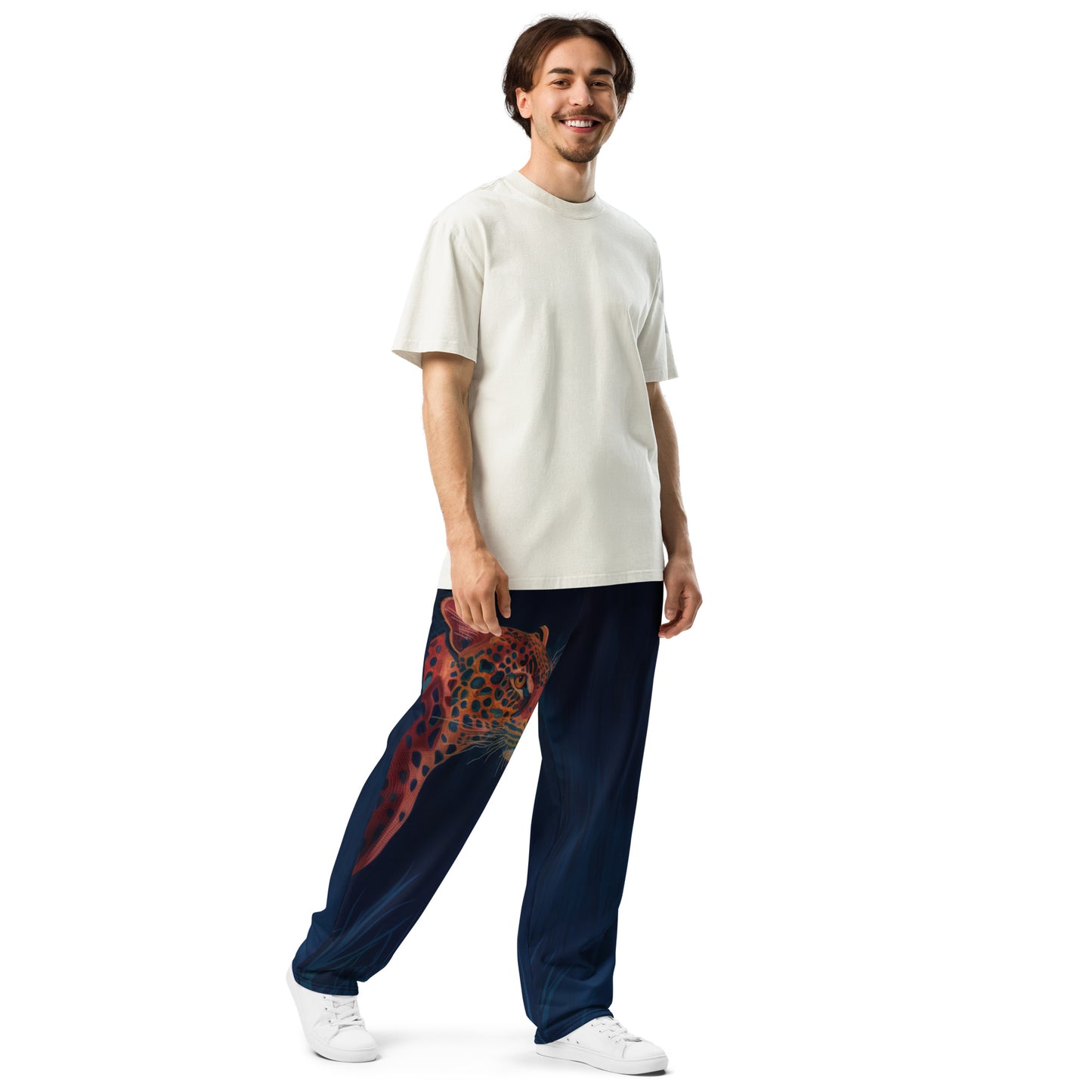 Sashiko Tiger - Wide-leg joggers