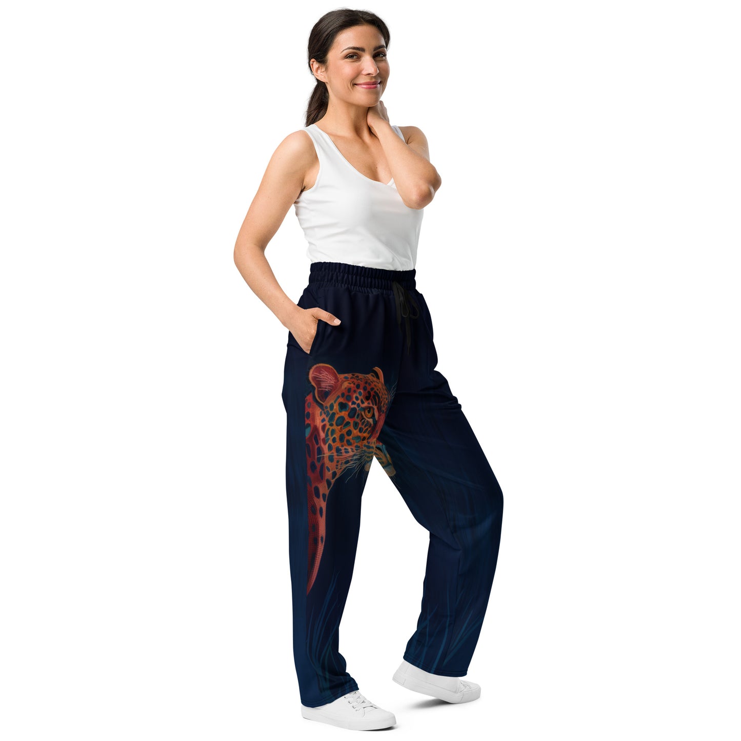 Sashiko Tiger - Wide-leg joggers