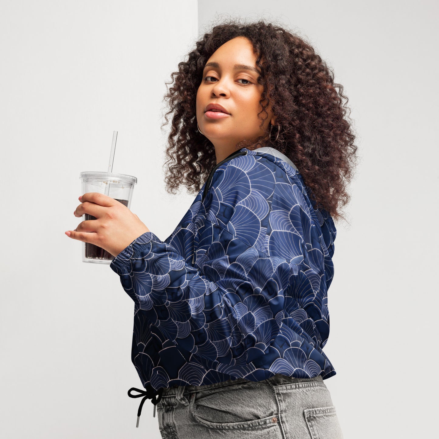 Sashiko - Women’s cropped windbreaker