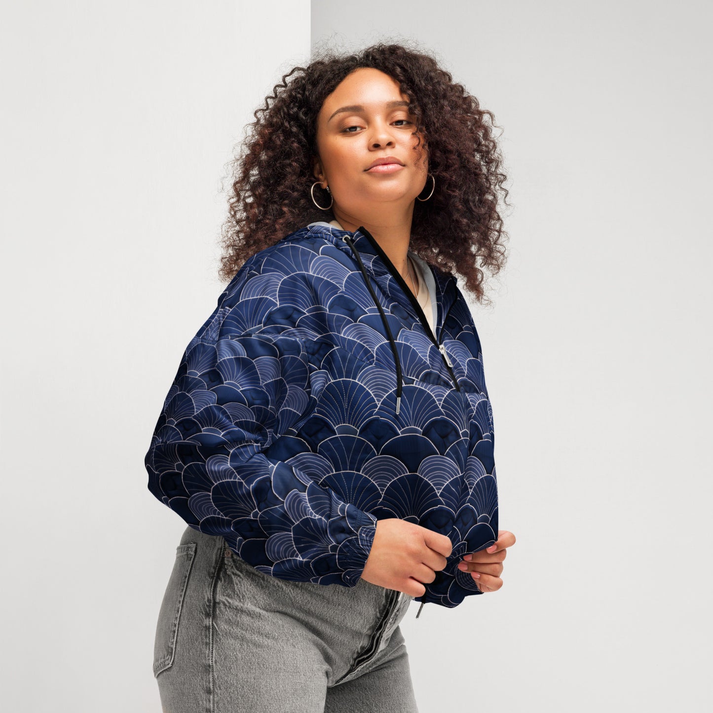 Sashiko - Women’s cropped windbreaker