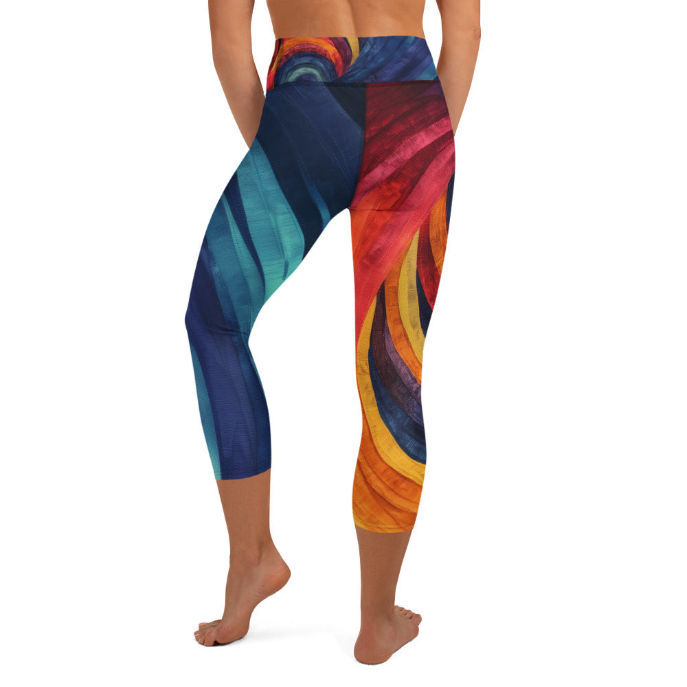 Embroidery Circles - Yoga Capri Leggings