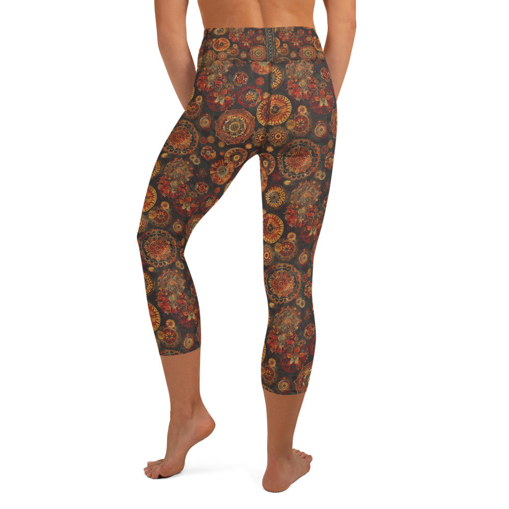 Moroccan Textile - Yoga Capri Leggings