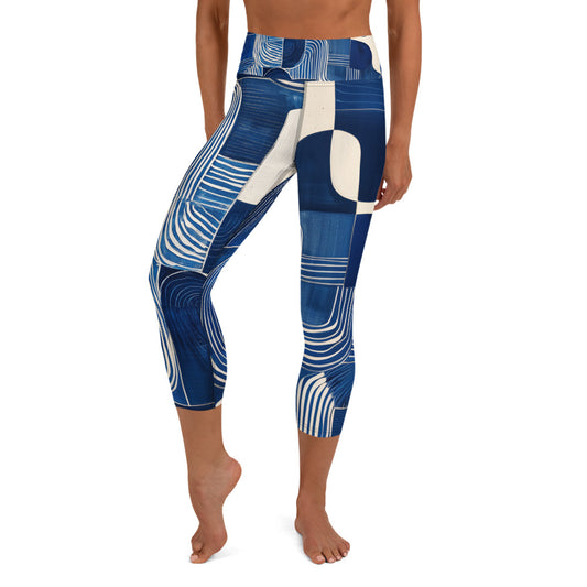 Pablo Picasso Sashiko - Yoga Capri Leggings