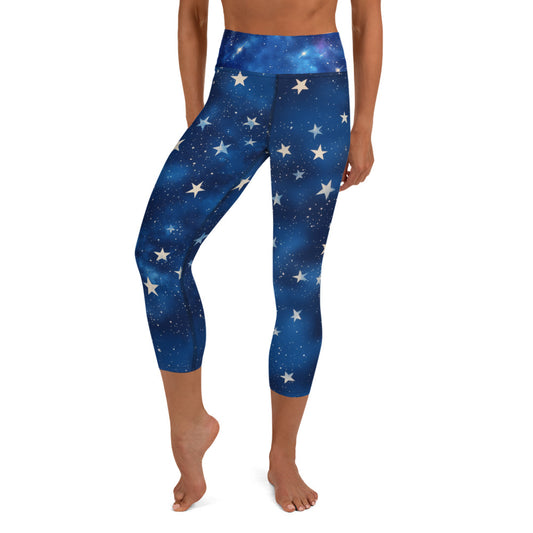 Background Stars - Yoga Capri Leggings