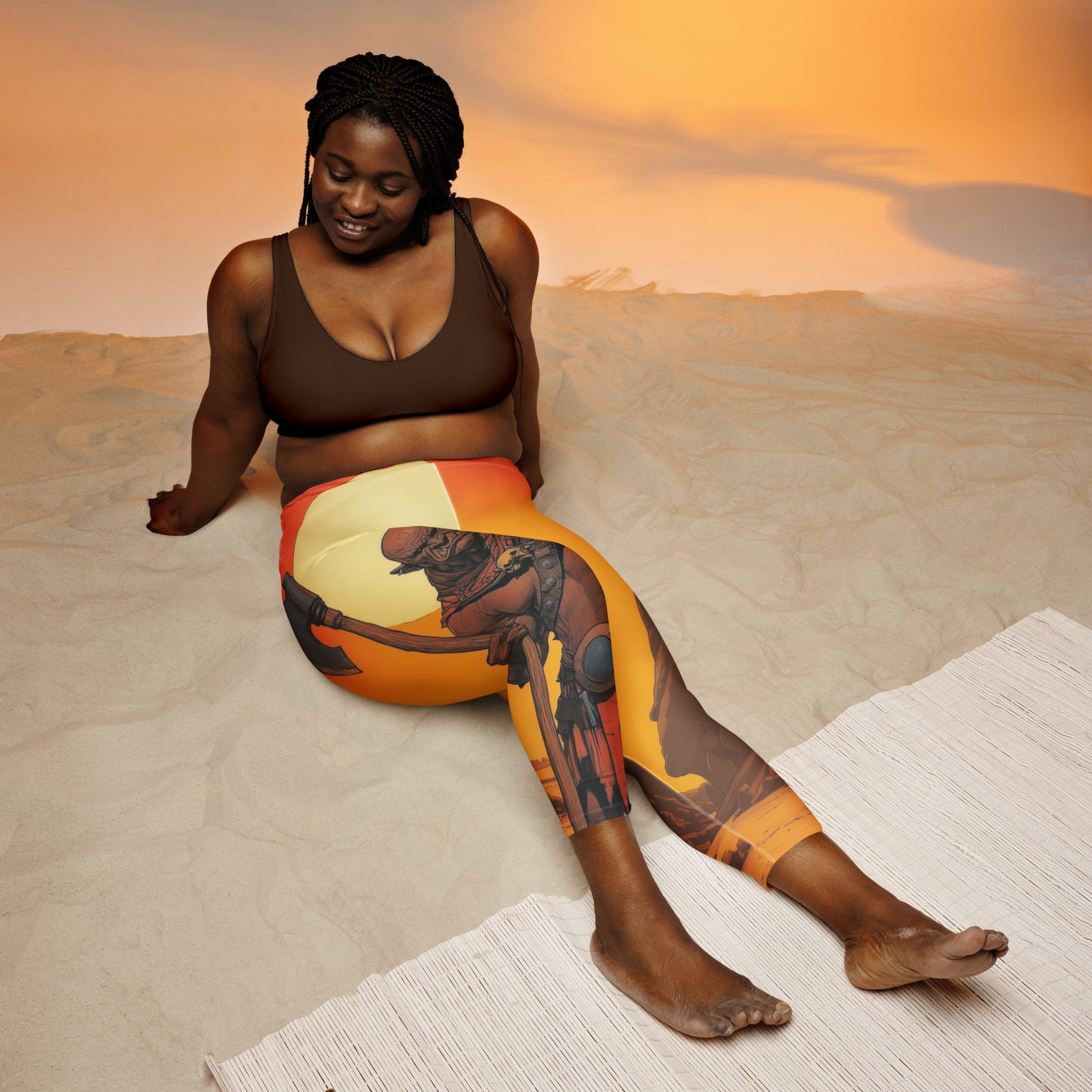 Orc's Sunset - Yoga Capri Leggings